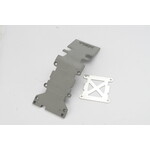 Traxxas 4938A - Rear Skid Plate - Gray/Stainless Steel