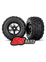 Traxxas 7774A - X-Maxx Black Chrome Wheels / Sledgehammer Tires