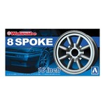 Aoshima 05248 - 1/24 Watanabe 8-Spoke 16" Tire & Wheel Set