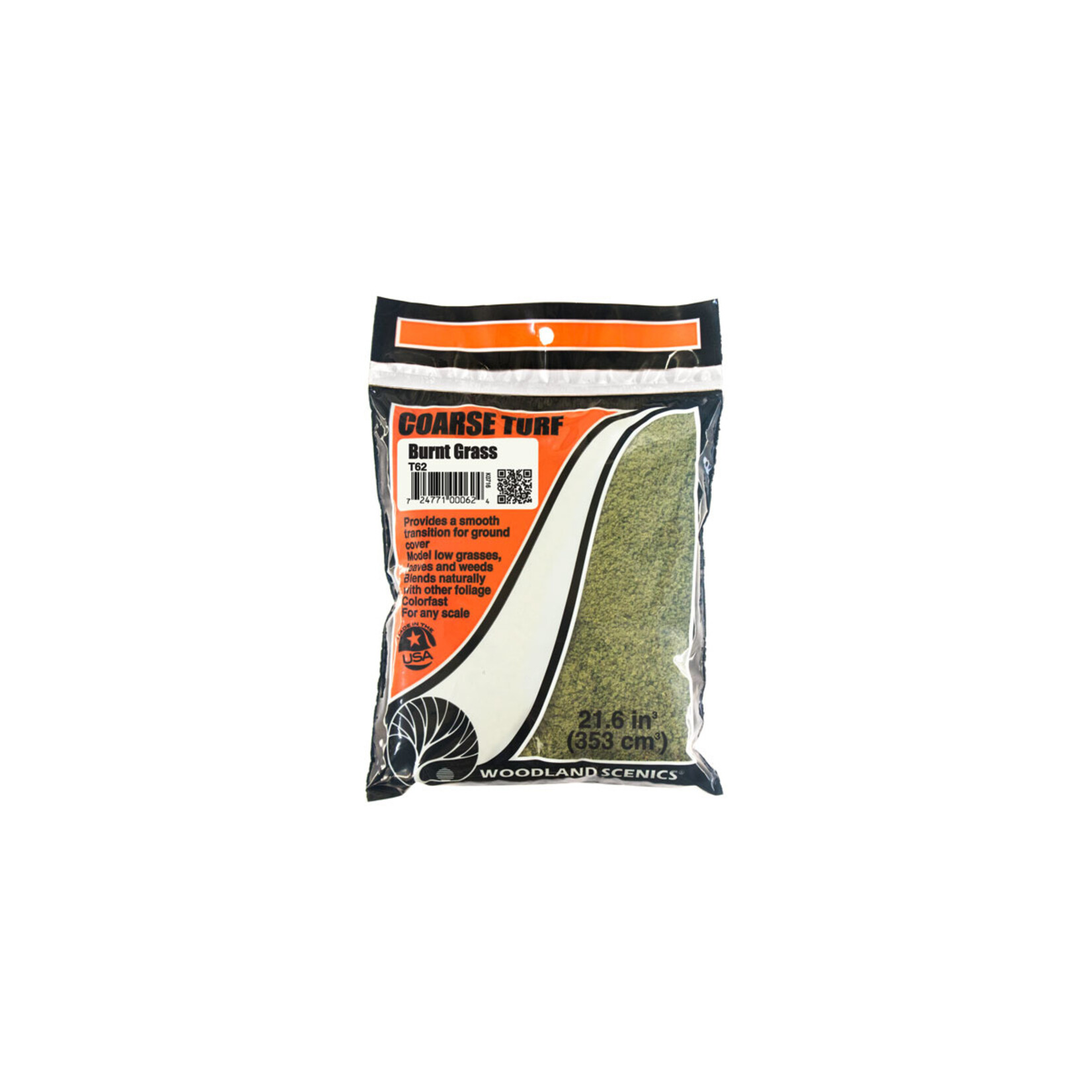 Woodland Scenics T62 - Coarse Turf Bag, 21.6 cu. in. - Burnt Grass