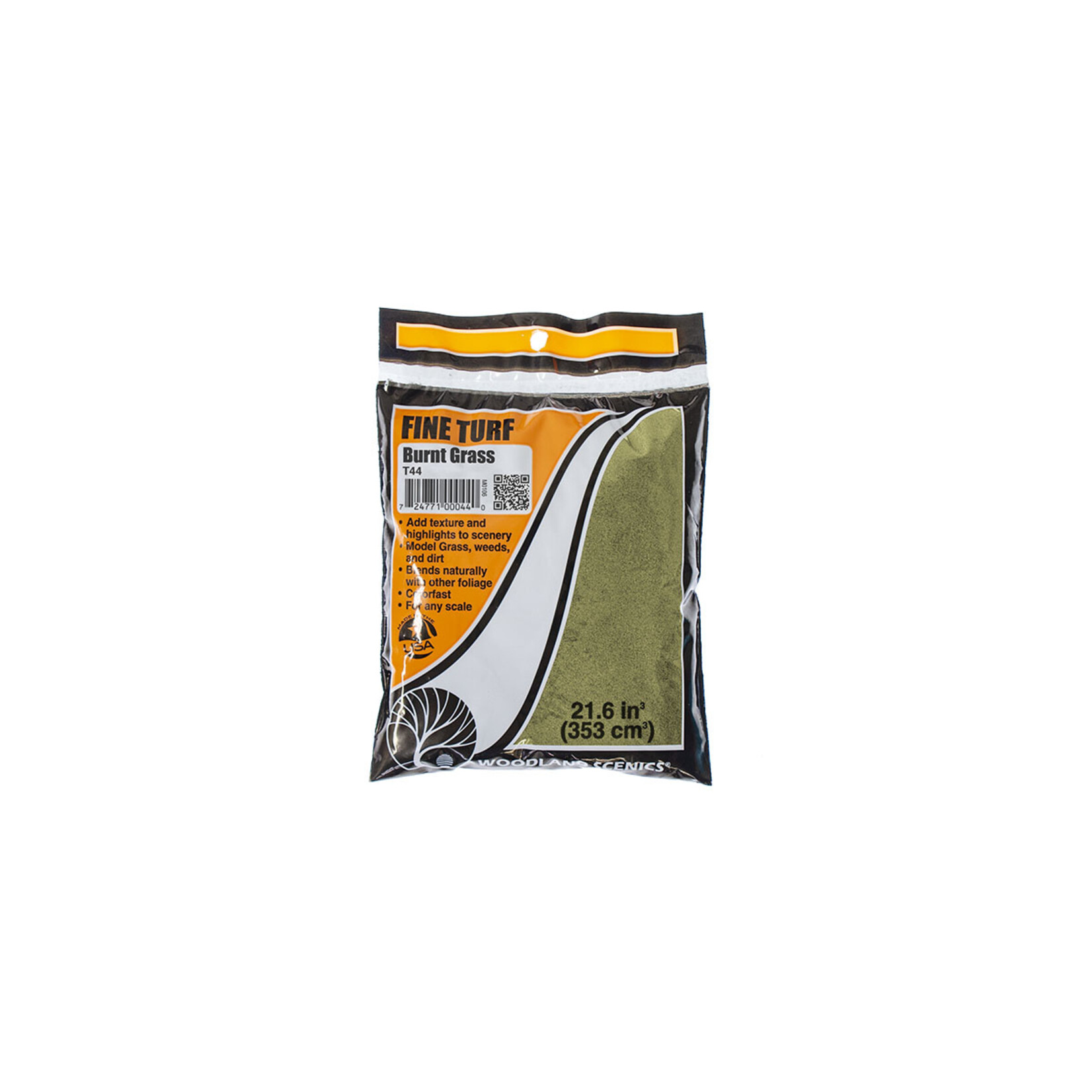 Woodland Scenics T44 - Fine Turf Bag, 21.6 cu. in. - Burnt Grass