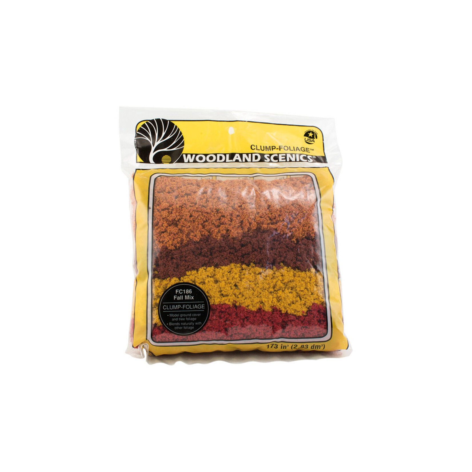 Woodland Scenics WOO FC186 - Clump-Foliage Bag, 173 cu. in. - Fall Mix