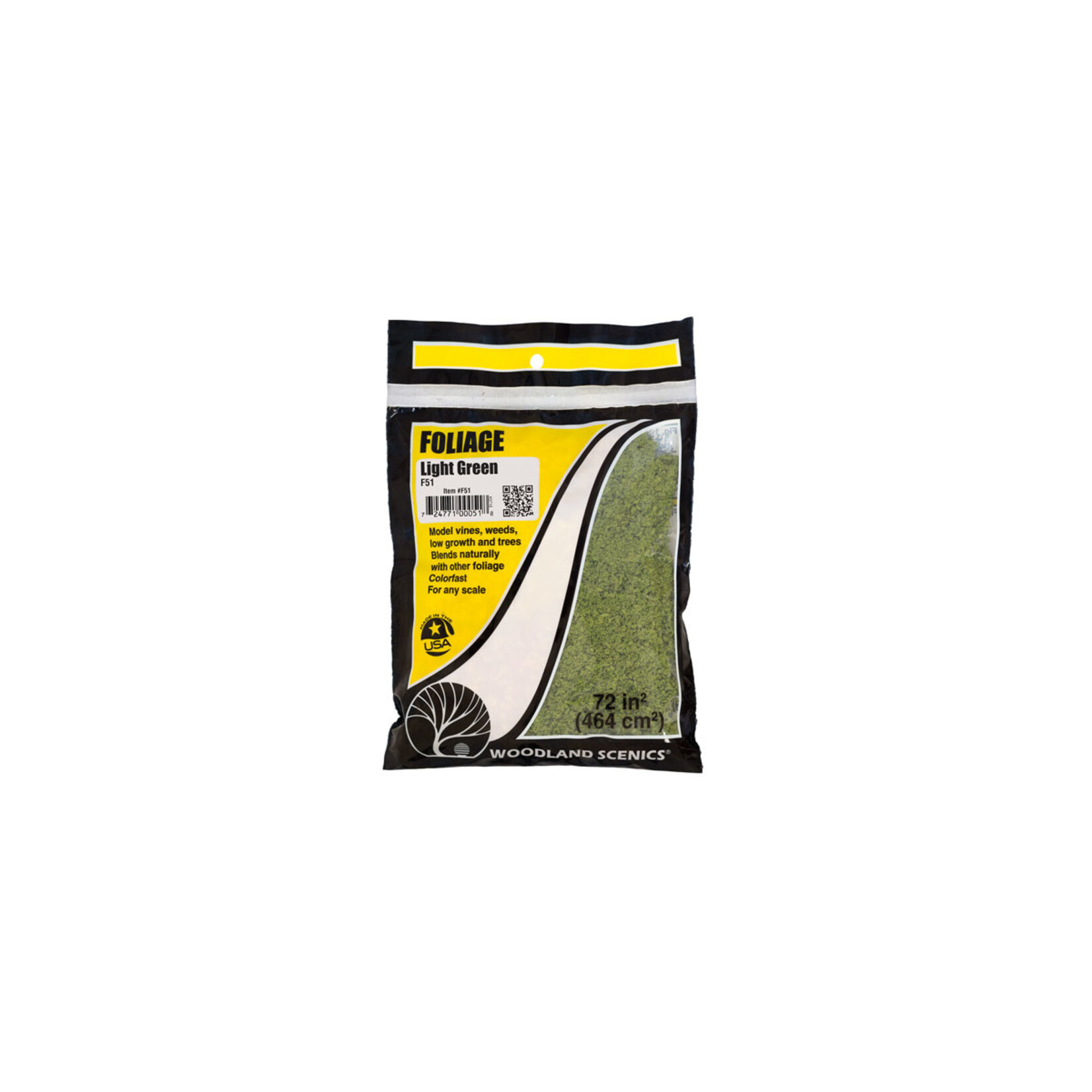 Woodland Scenics F51 - Foliage Bag, 72 sq. in. - Light Green