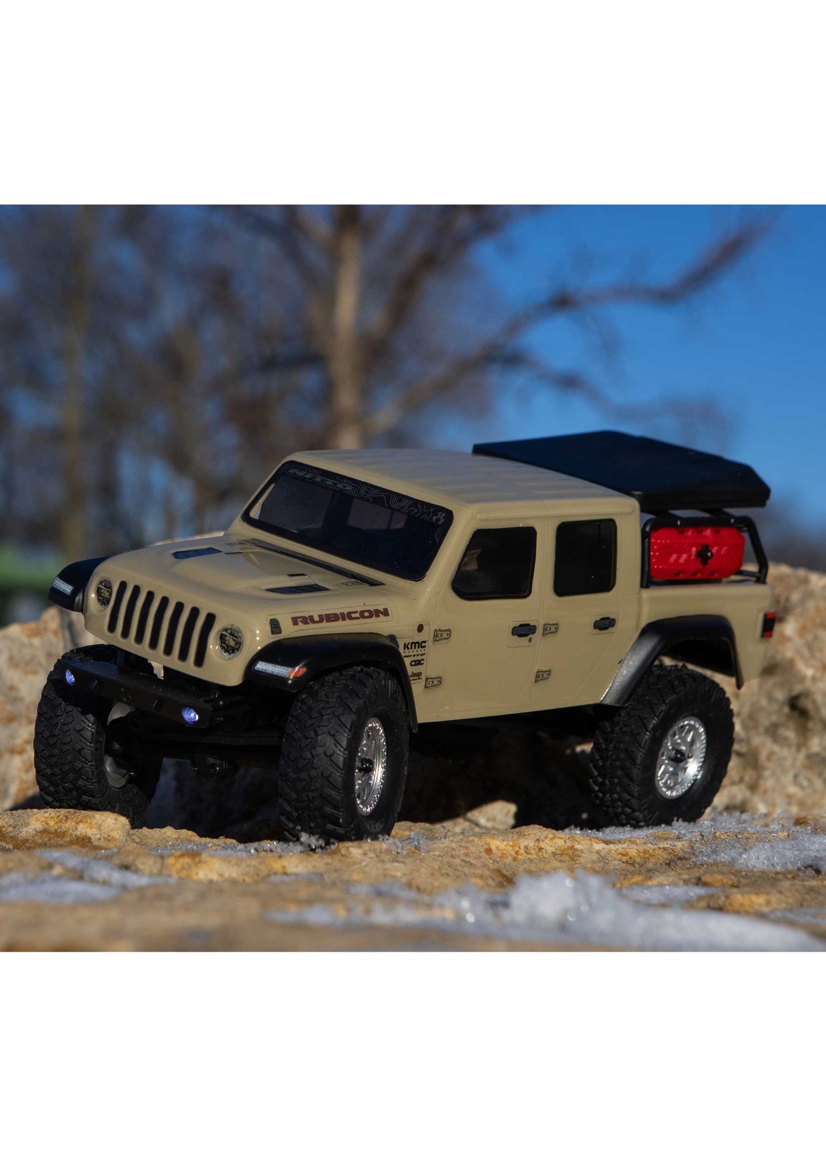 1/24 SCX24 Jeep JT Gladiator 4WD Rock Crawler Brushed RTR - Beige