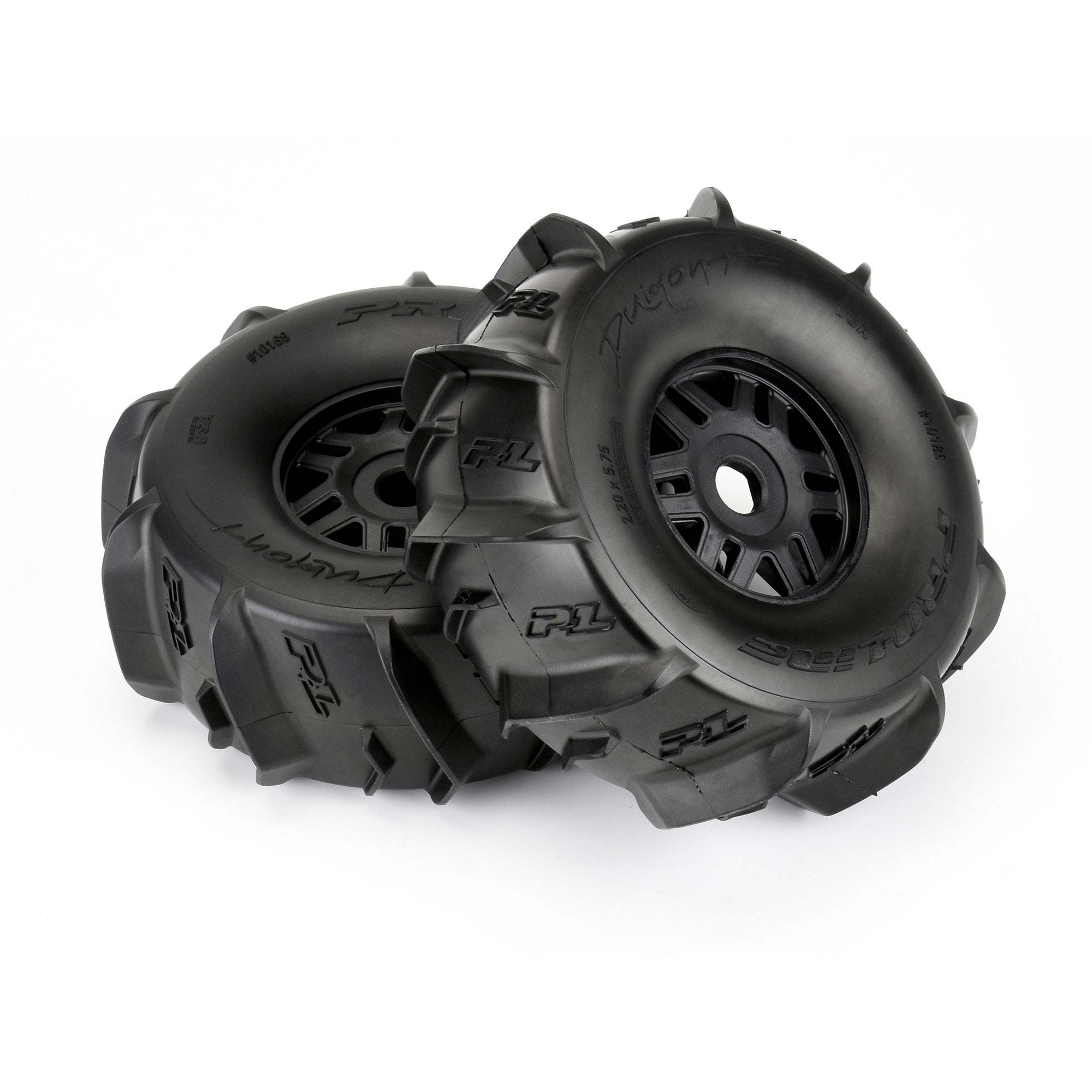 PRO1018910 - 1/7 Dumont Fr/Rr Sand/Snow Mojave Tires Mounted 17mm