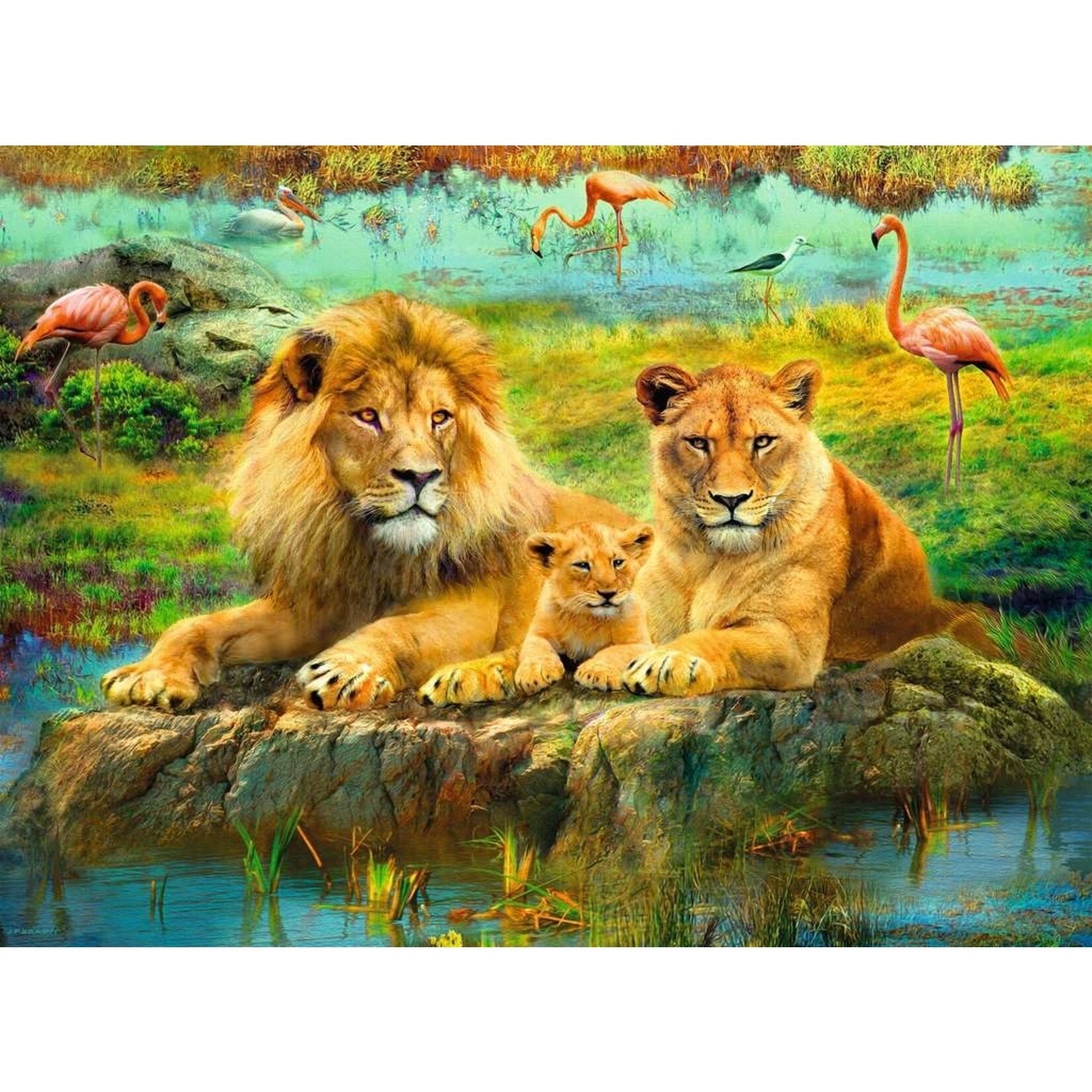 Ravensburger Lions in the Savannah - 500 Piece Puzzle