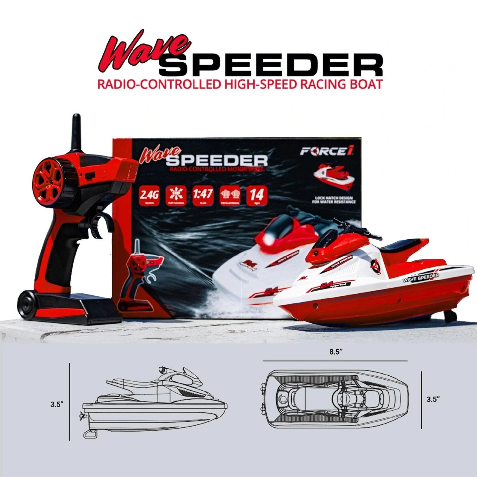 USA Toyz Wave Speeder - Red