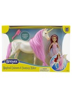 Breyer Magical Unicorn Sky and Fantasy Rider, Meadow