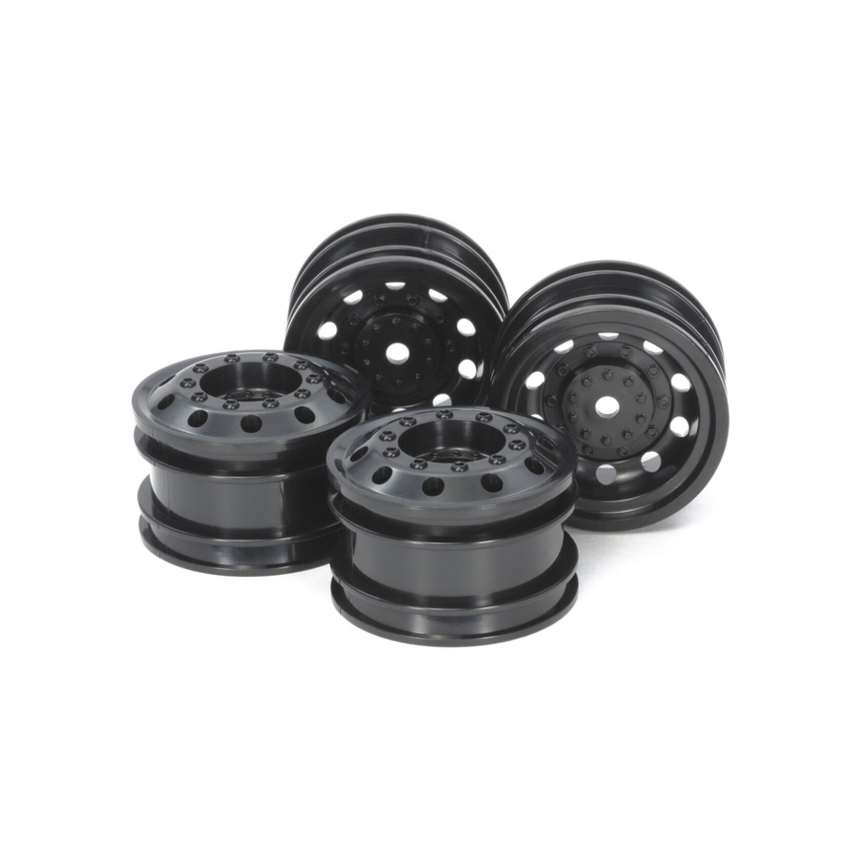 Tamiya 54741 - On Road Racing Truck Wheels - Black (4)