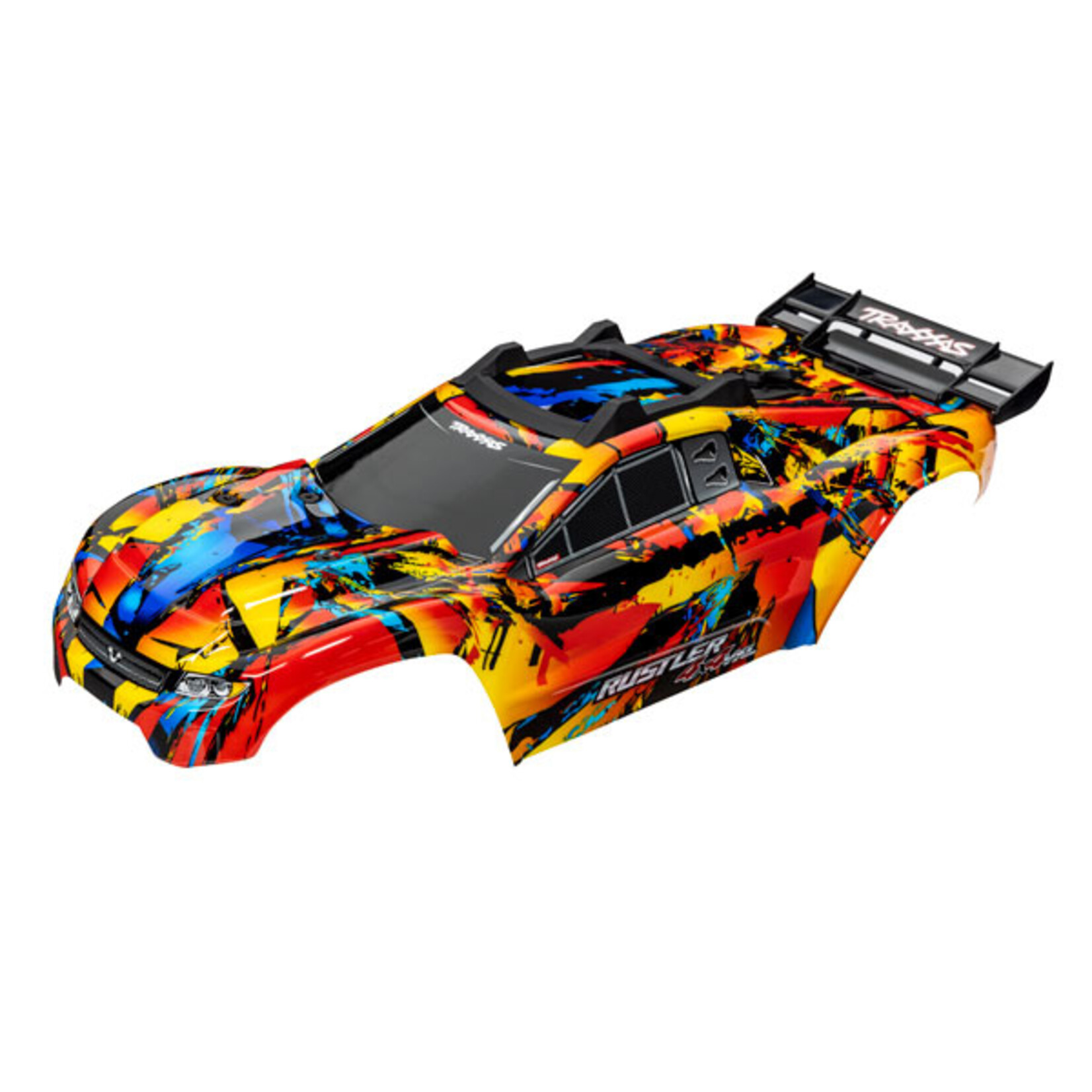 Traxxas 6718R - Rustler 4X4 VXL Body - Solar Flare