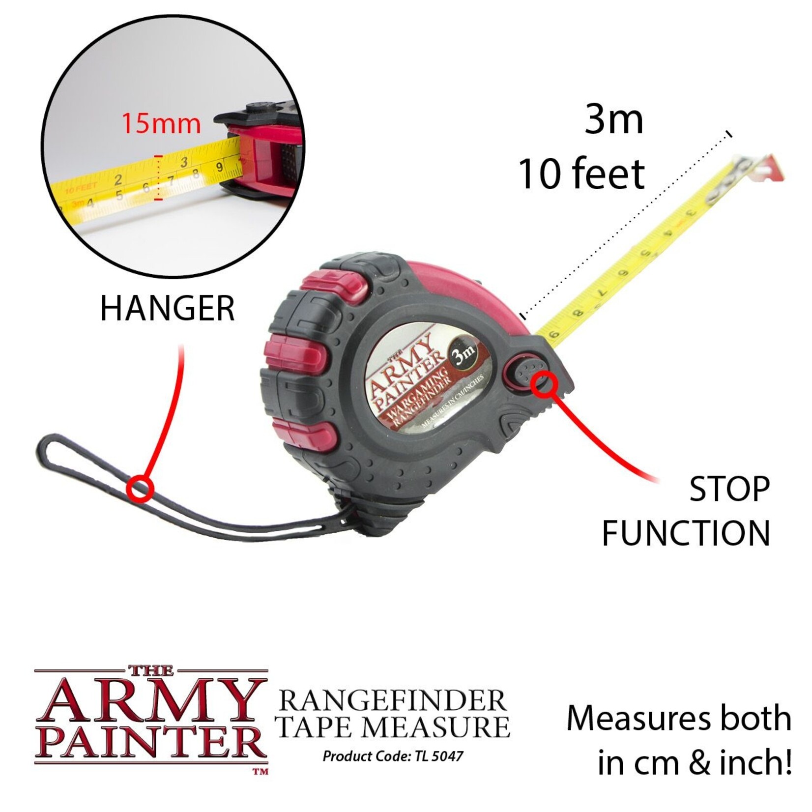 The Army Painter TL5047 - Rangefinder Tape Measure
