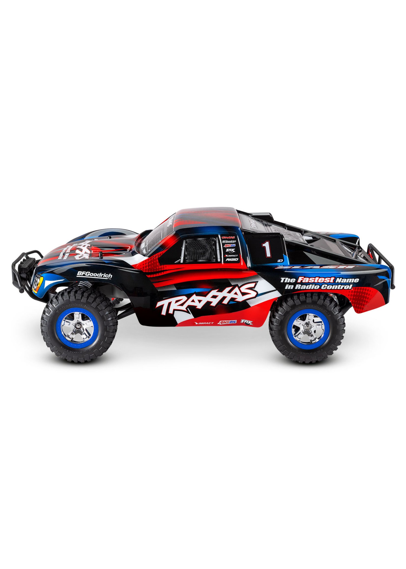 Traxxas 1/10 Slash 2WD RTR Short-Course Race Truck with Lights - Red/Blue