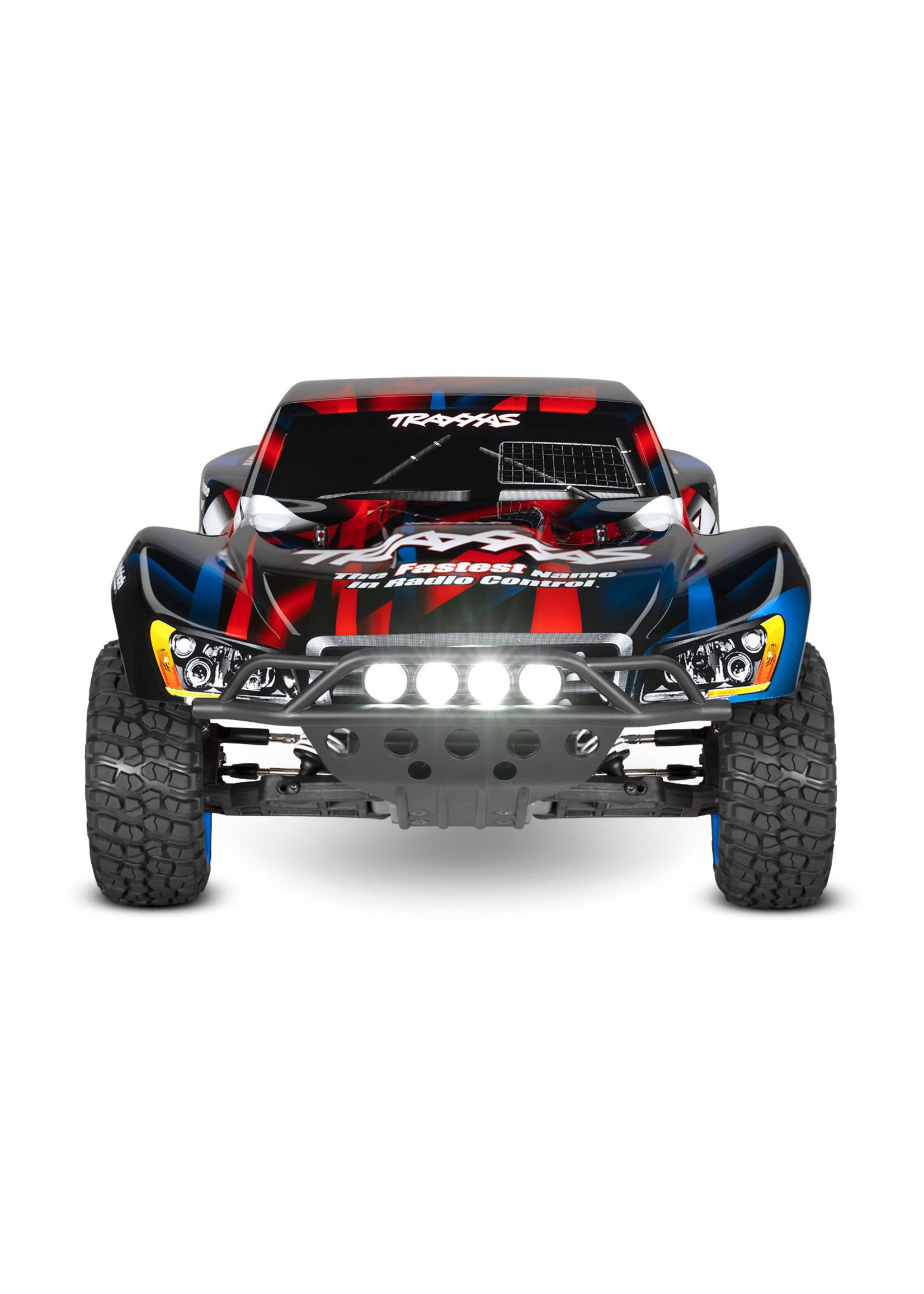 Traxxas 1/10 Slash 2WD RTR Short-Course Race Truck with Lights - Red/Blue