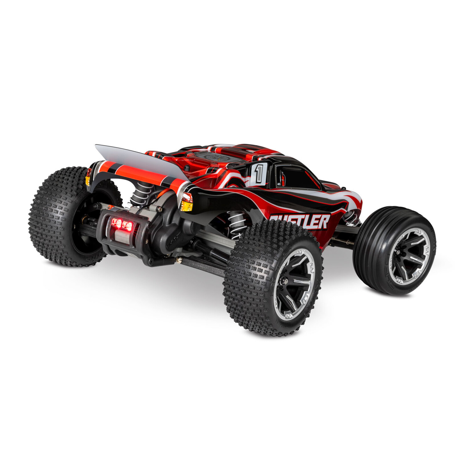 Traxxas 1/10 Rustler 2WD RTR Stadium Truck with Lights - Red