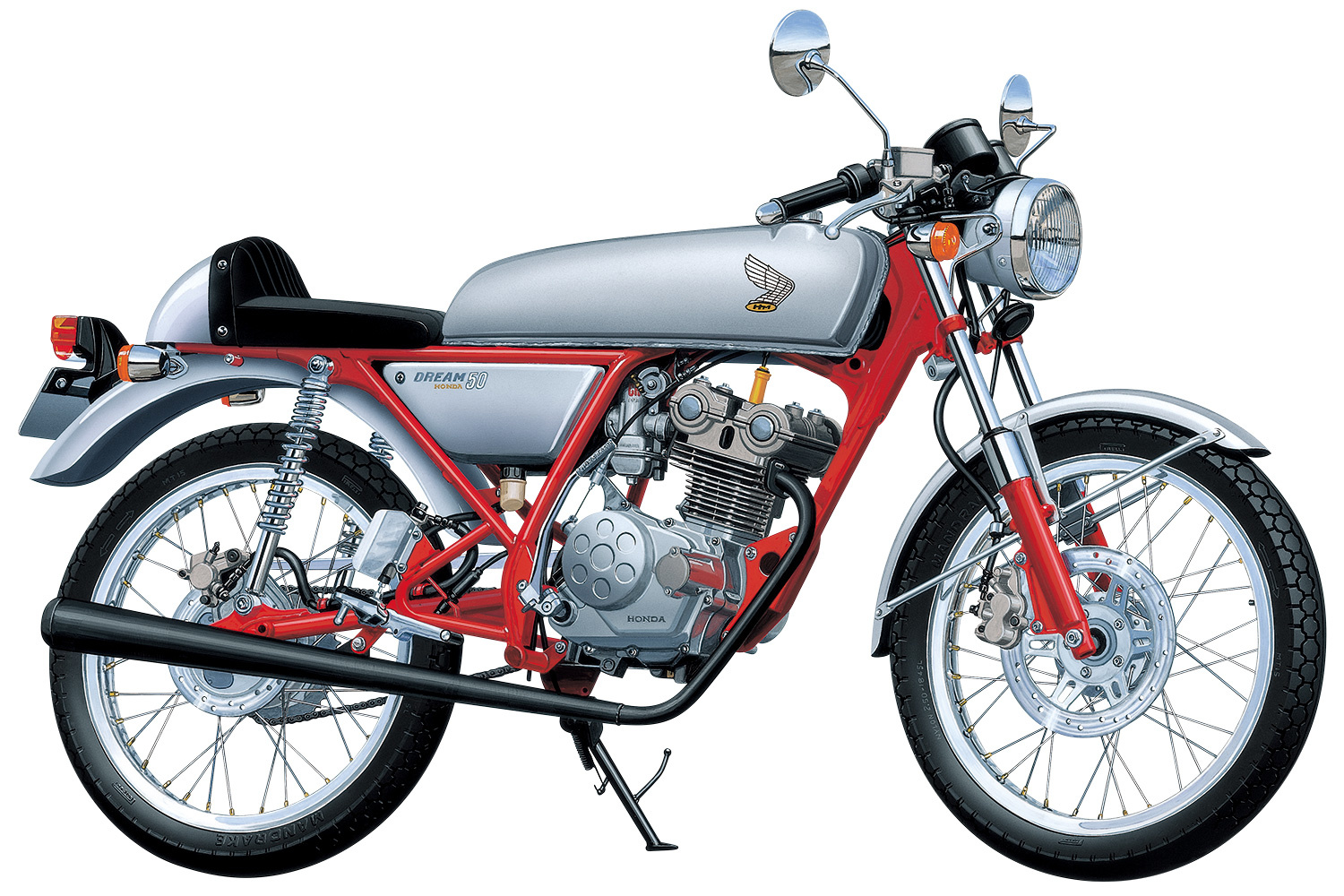 Aoshima 06295 - 1/12 1997 Honda Dream 50 Custom Motorcycle