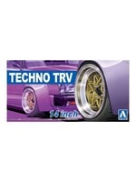 Aoshima 05386 - 1/24 Techno TRV 14" Tires & Wheels Set (4)