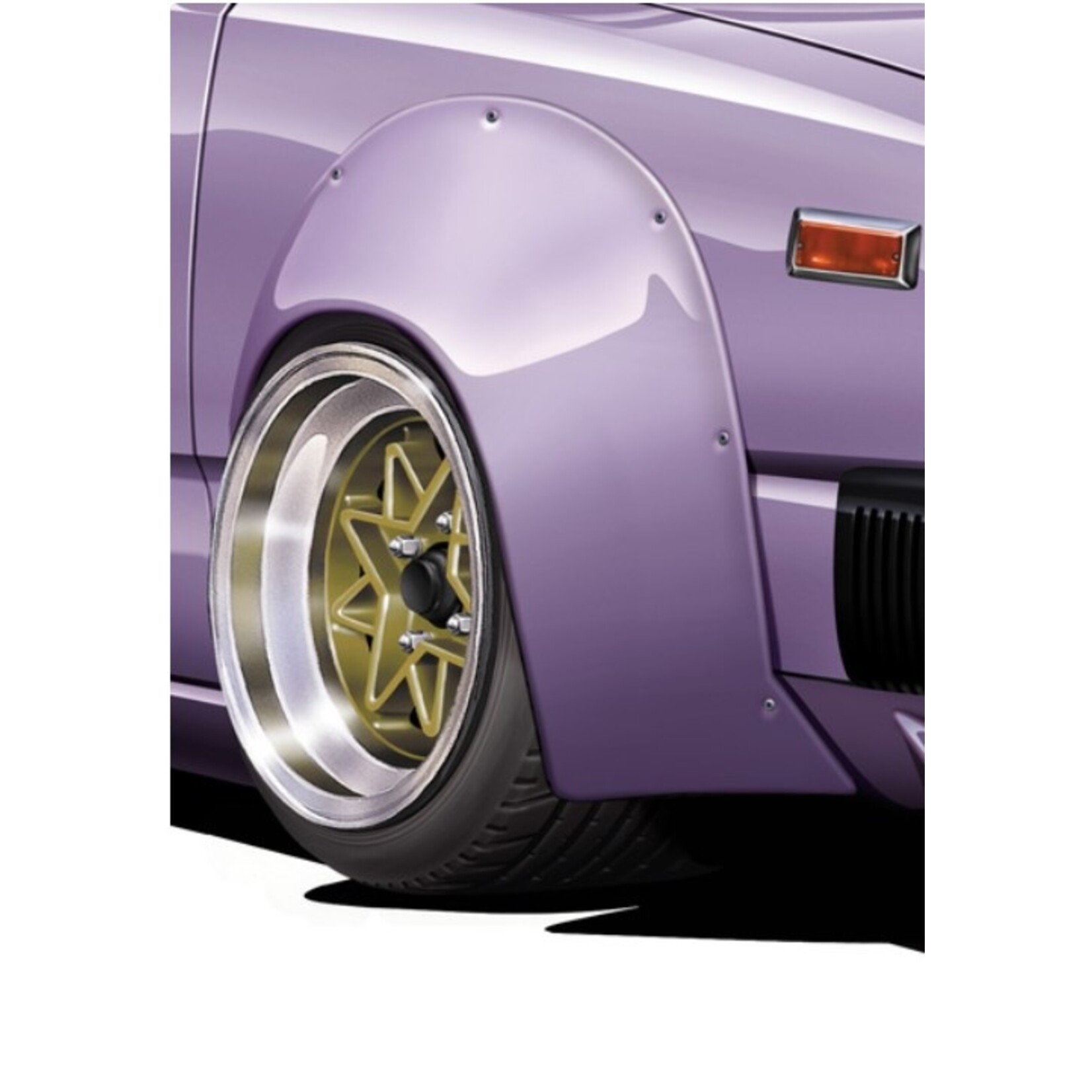 Aoshima 05386 - 1/24 Techno TRV 14" Tires & Wheels Set (4)