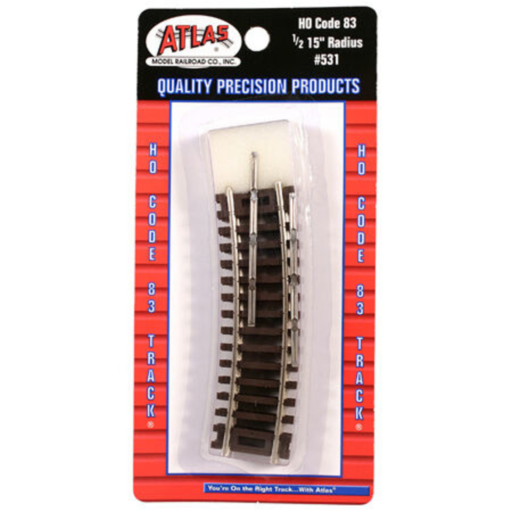 Atlas ATL531 - Code 83 15" Radius 1/2 Curve (4)