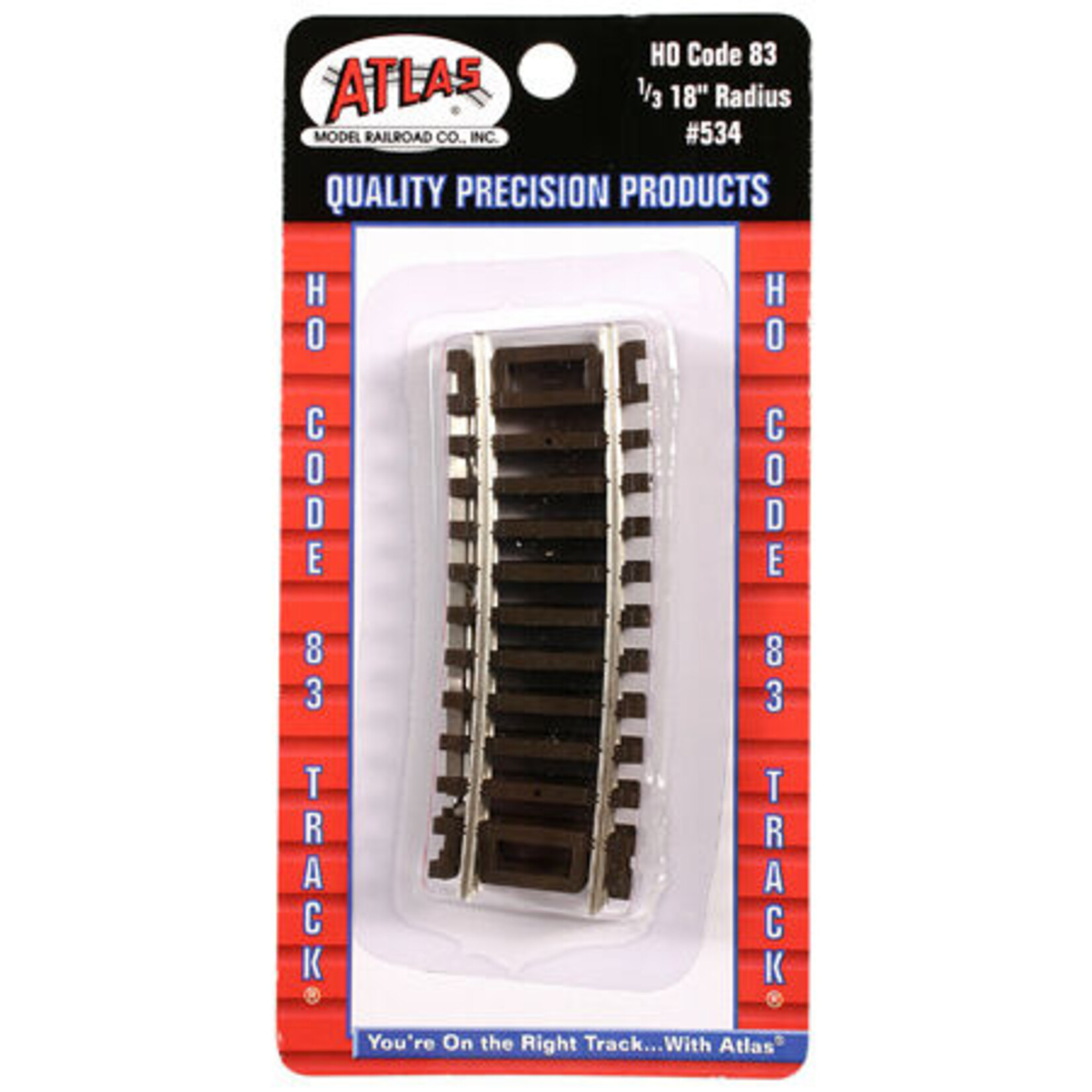 Atlas ATL534 - Code 83 18" Radius 1/3 Curve (4)