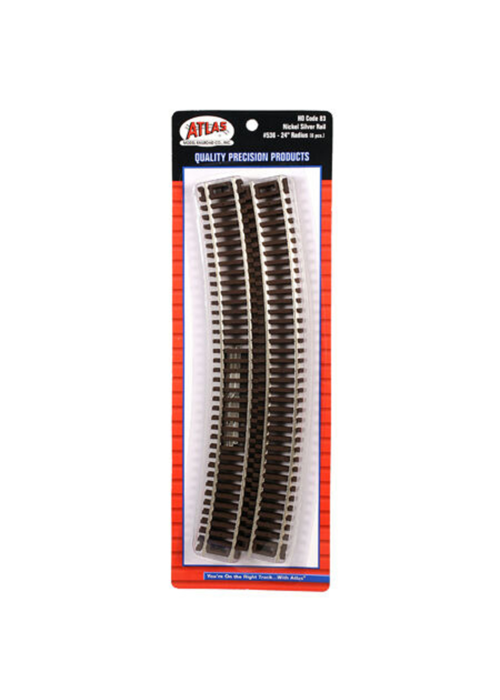 Atlas N Scale Code 80 11" Radius Curve Track - 6-Pack - Model Railroad - 2520
