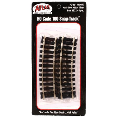 HO-CODE 100 1/2 15" RADIUS TRACK