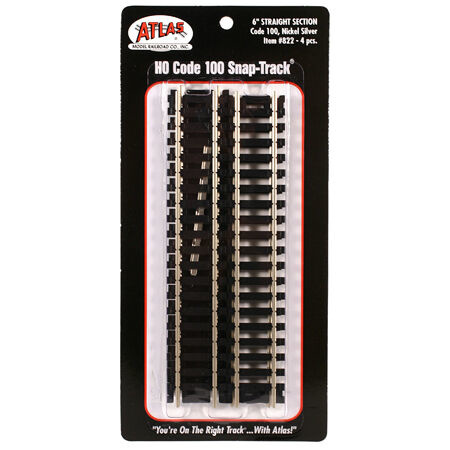 822 HO Code 100 6" Straight Track