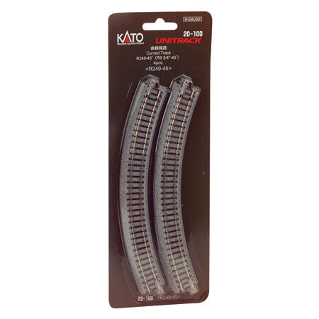 20-100 - 249mm 9-3/4" Radius Curve 45-Degree (4)