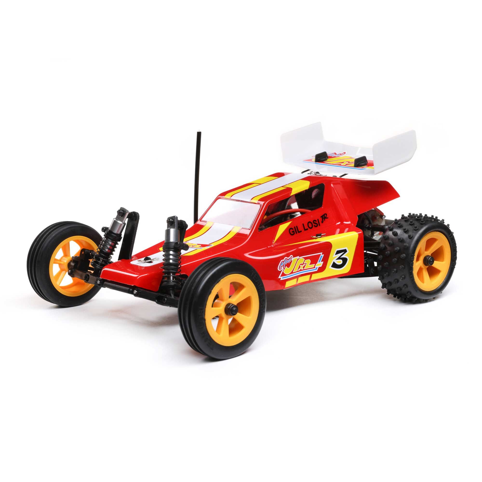 LOS01020T1 1 16 Mini JRX2 2WD Buggy Brushed RTR Red Hub Hobby