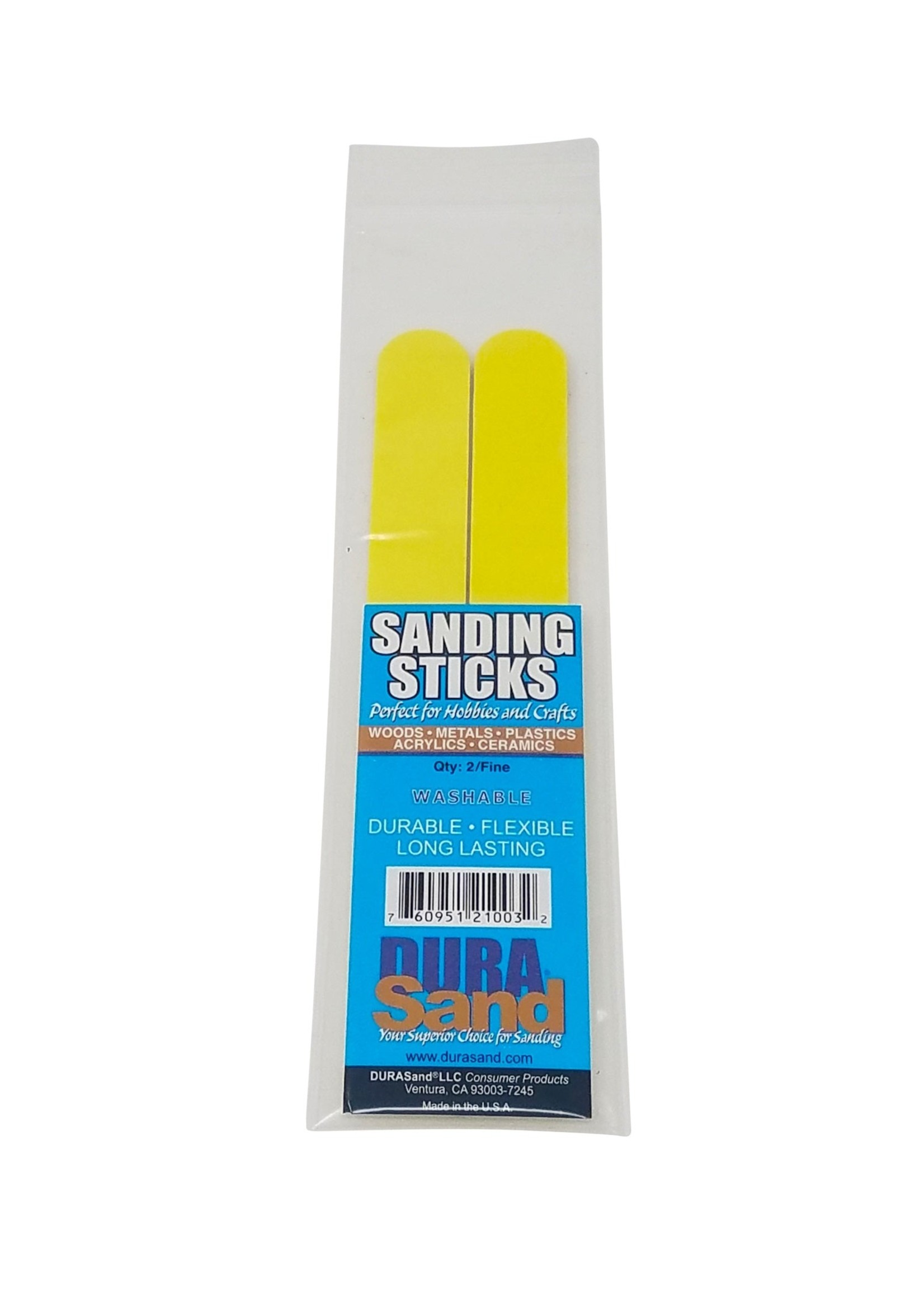 Durasand Sanding Sticks, 2 Pieces, 240 Grit - Yellow