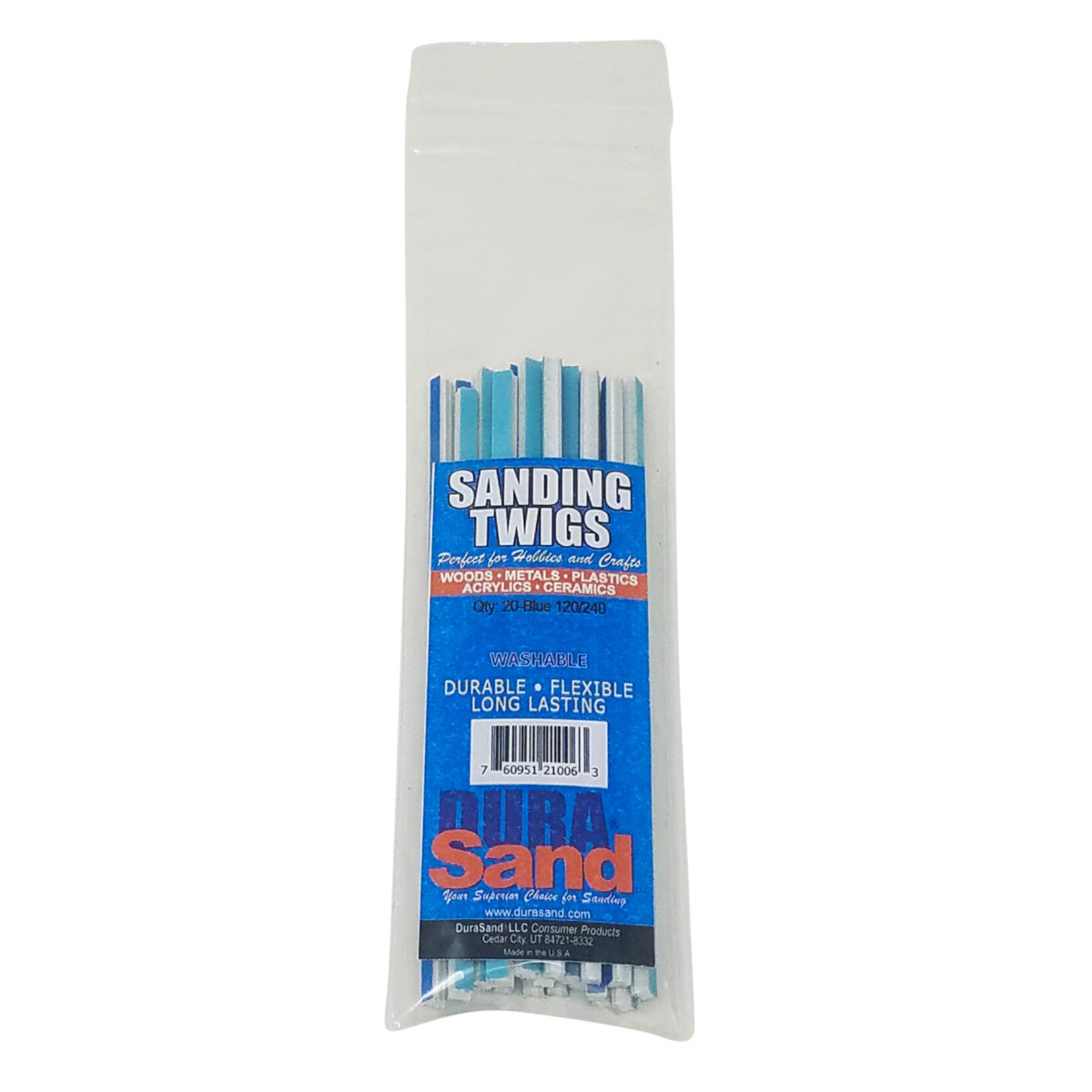 Durasand Sanding Twigs, 20 Pieces, 120/240 Grit - Blue