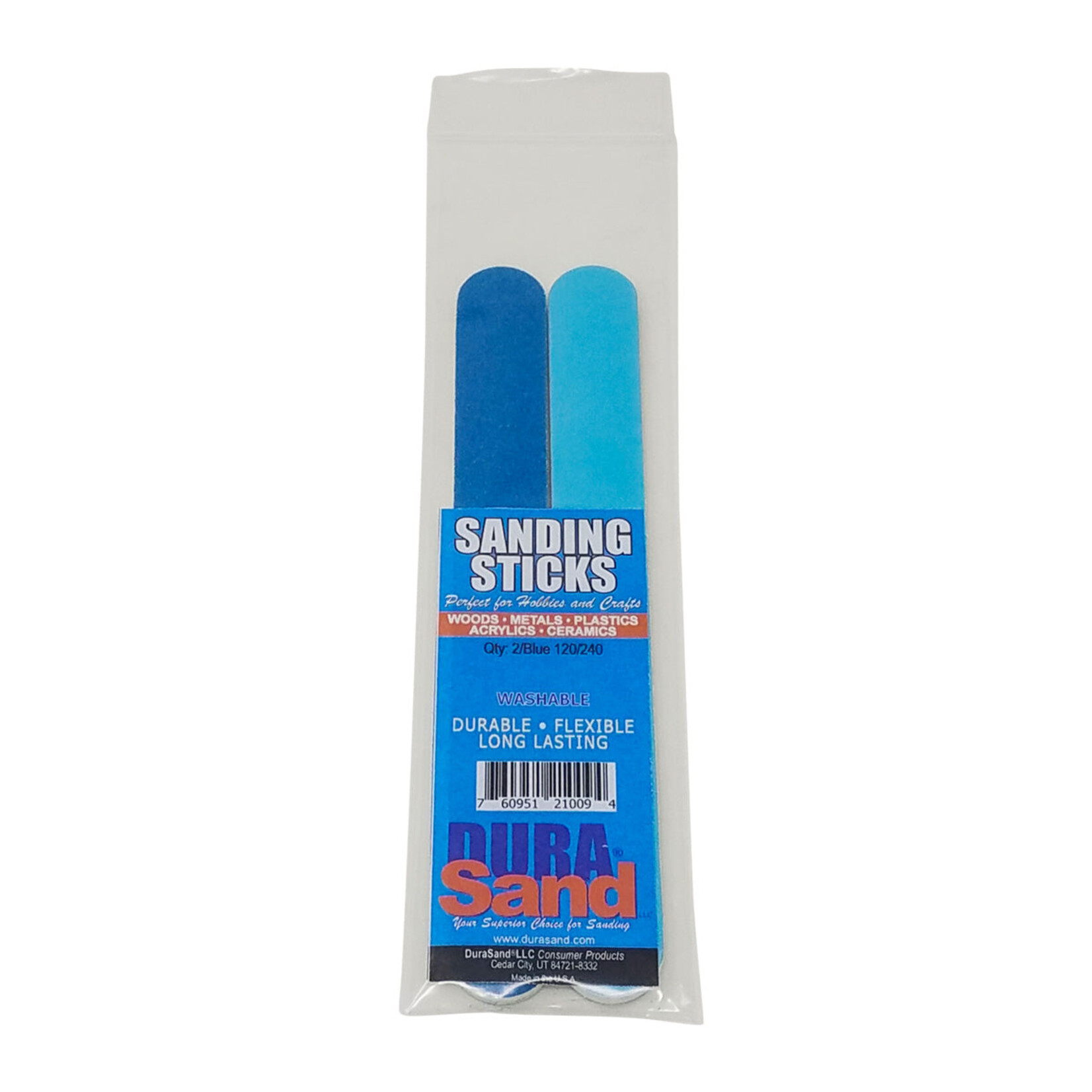 Durasand Sanding Sticks, 2 Pieces, 120/240 Grit - Blue