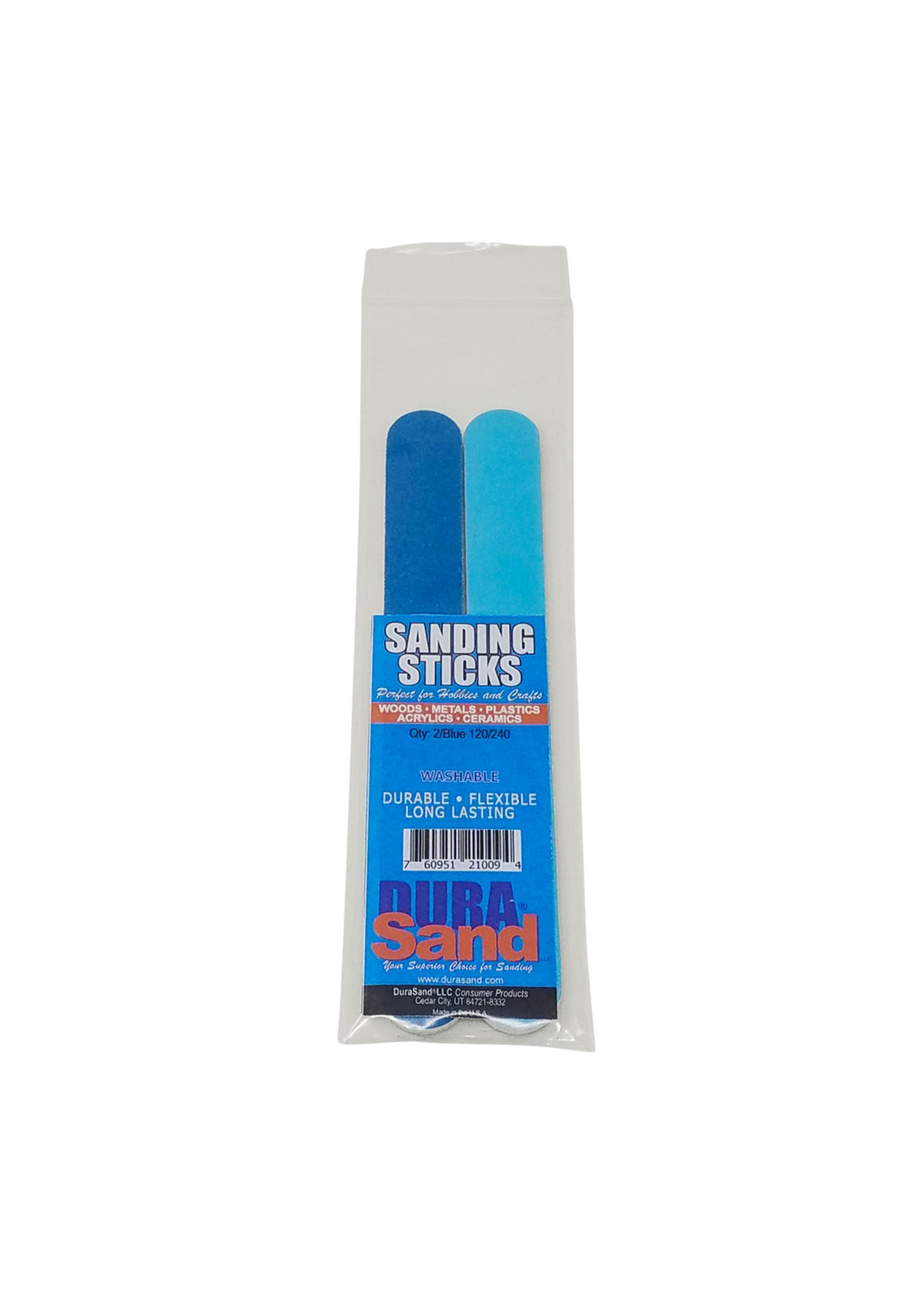 Durasand Sanding Sticks, 2 Pieces, 120/240 Grit - Blue