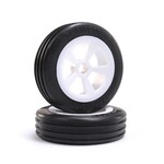 Losi LOS41021 - Rib Front Tire, Mounted, White (2): Mini JRX2