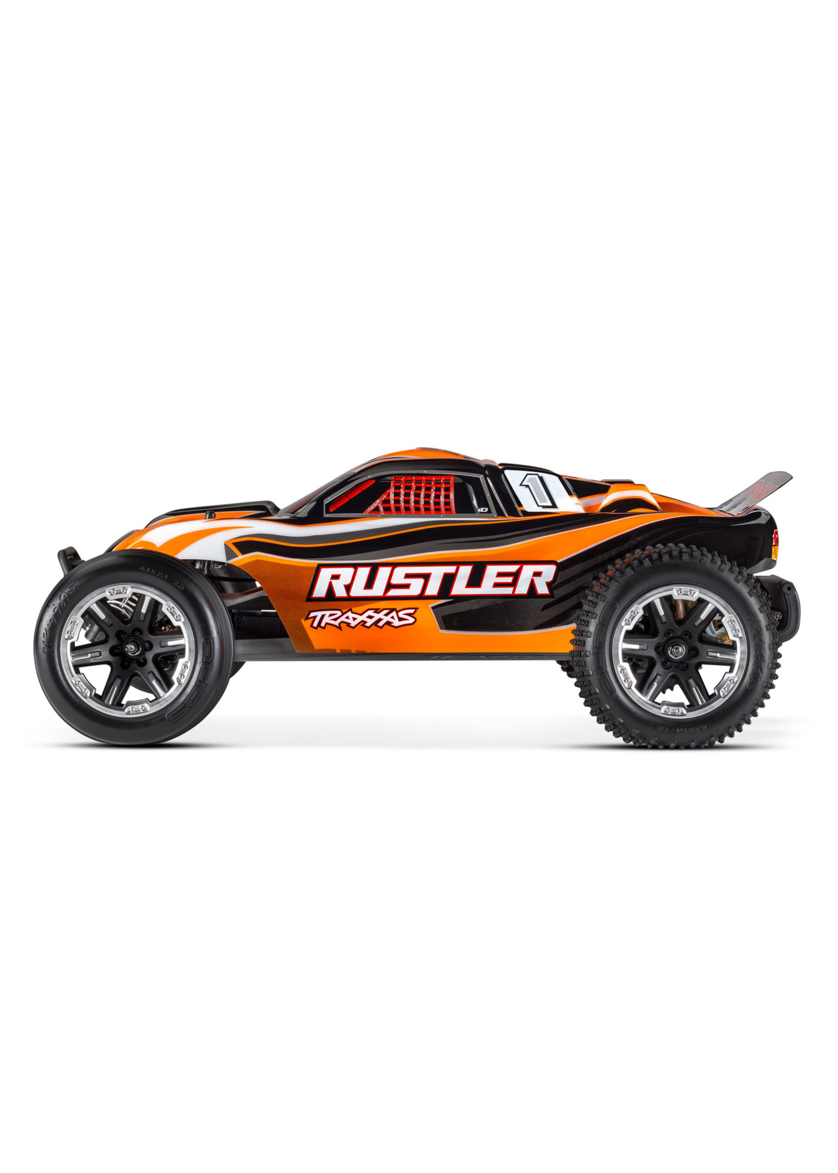 Traxxas 1/10 Rustler 2WD RTR Stadium Truck with Lights - Orange