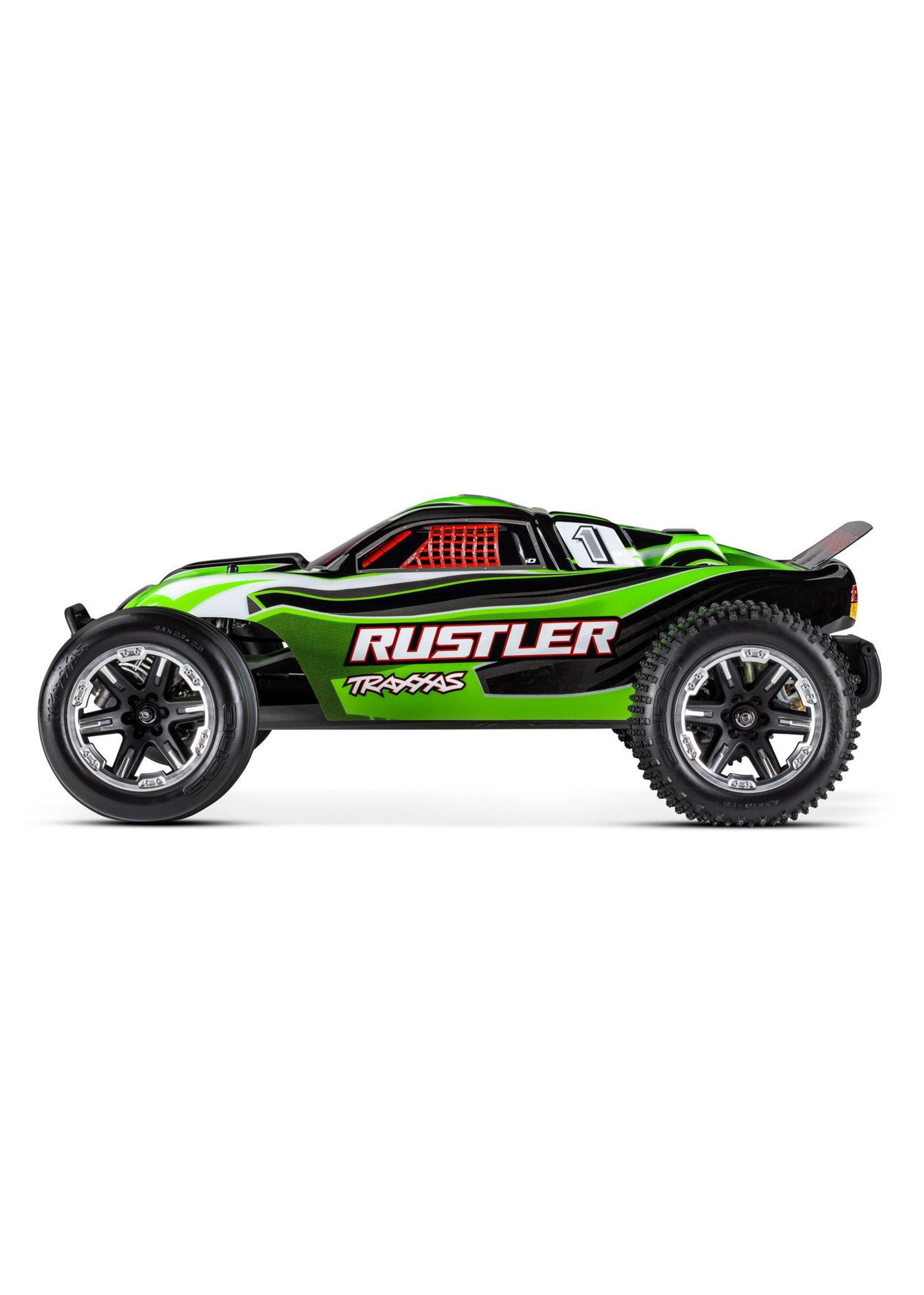 Traxxas 1/10 Rustler 2WD RTR Stadium Truck with Lights - Green