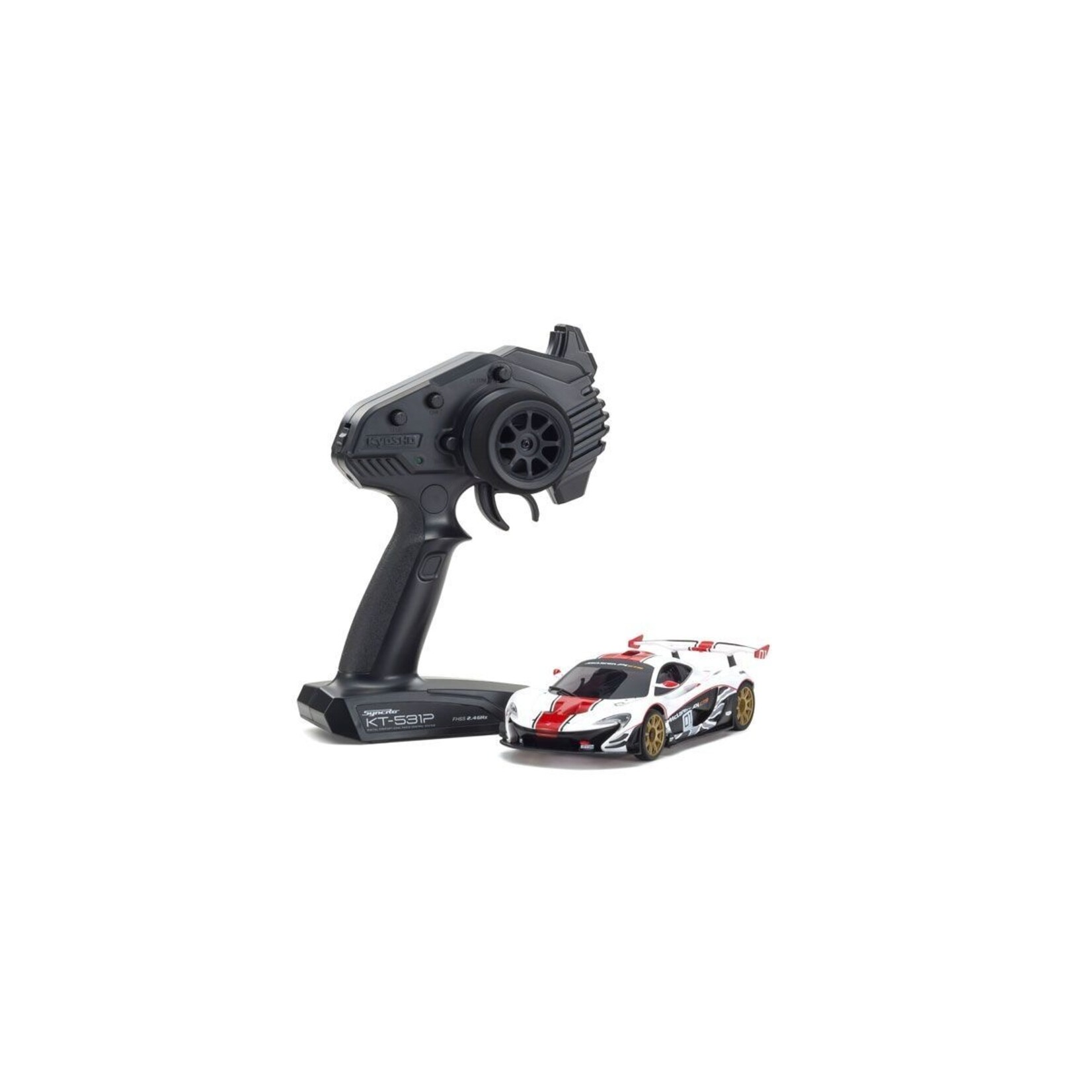 Kyosho 32324WR - MINI-Z RWD McLaren P1 GTR White/Red MR-03 - Readyset