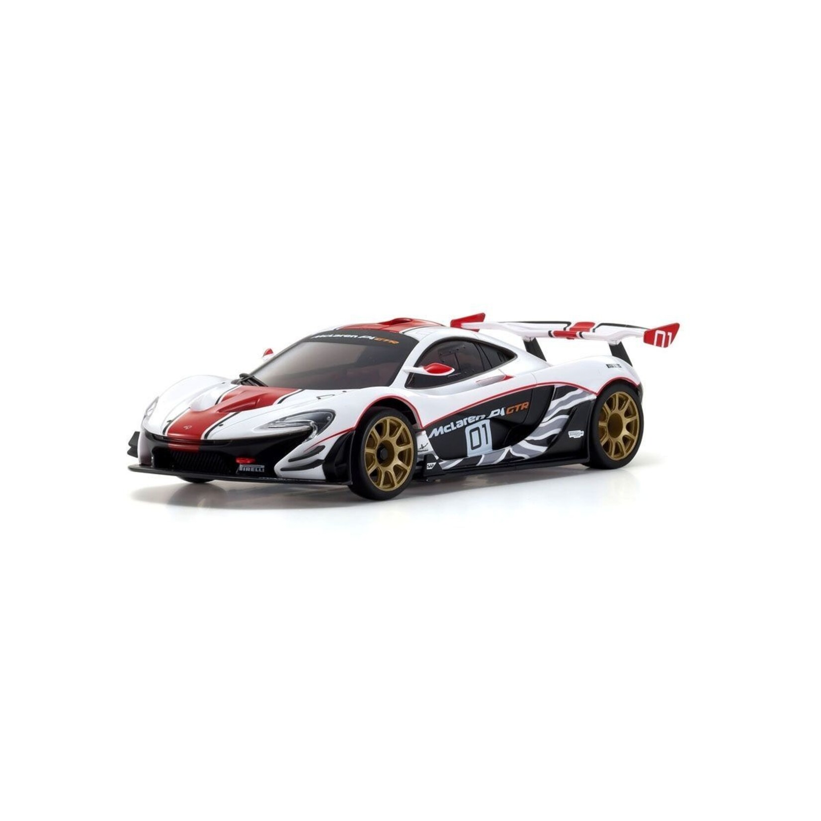 Kyosho 32324WR - MINI-Z RWD McLaren P1 GTR White/Red MR-03 - Readyset