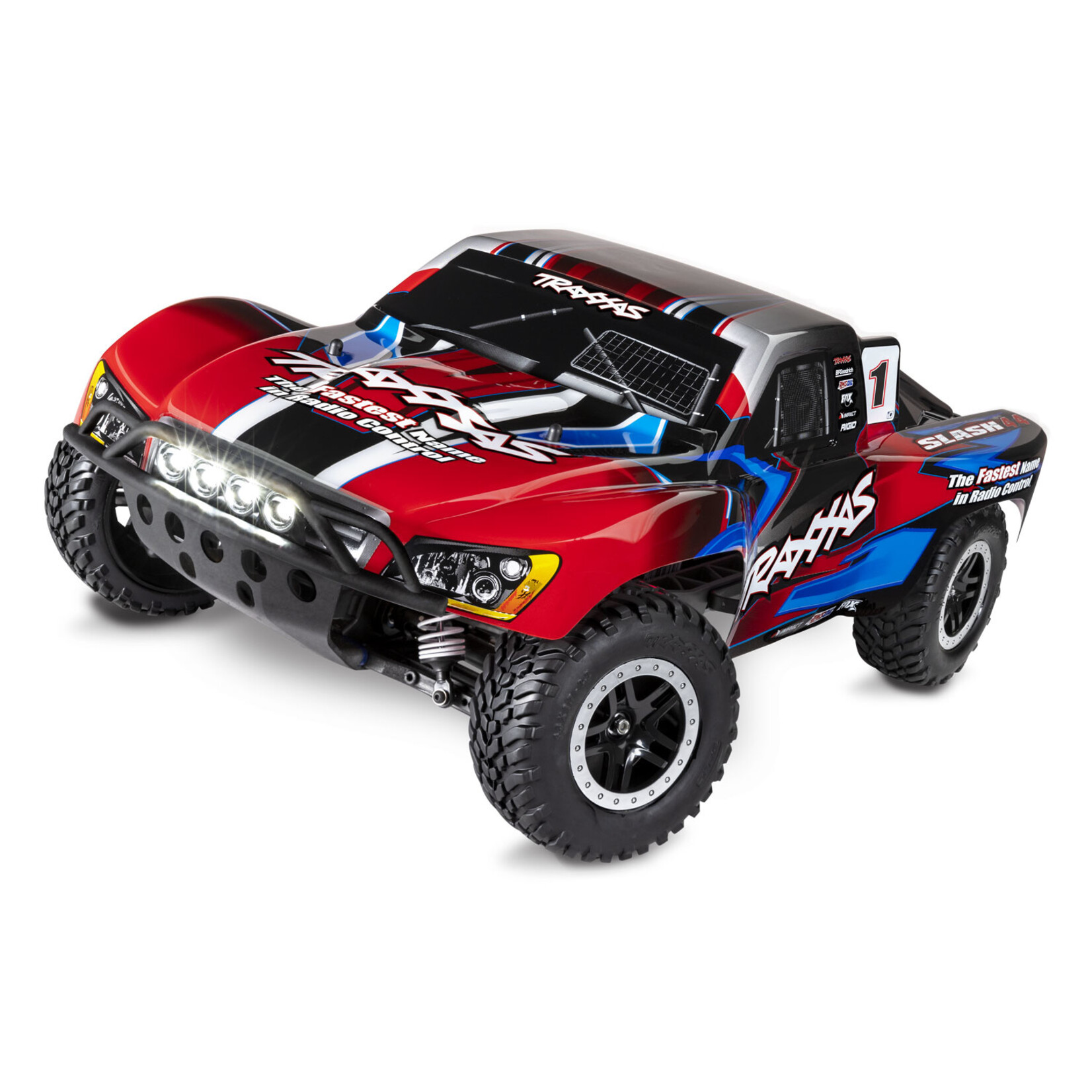 Traxxas 1/10 Slash 4X4 RTR Brushed SCT with LED Lights - Red