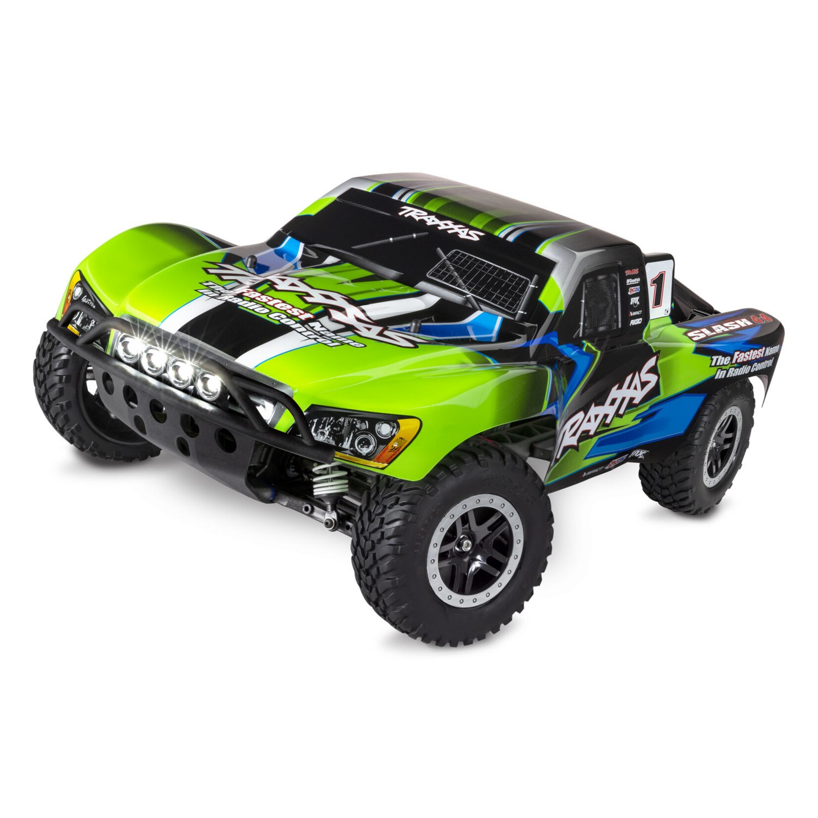 Traxxas 1/10 Slash 4X4 RTR Brushed SCT with LED Lights - Green