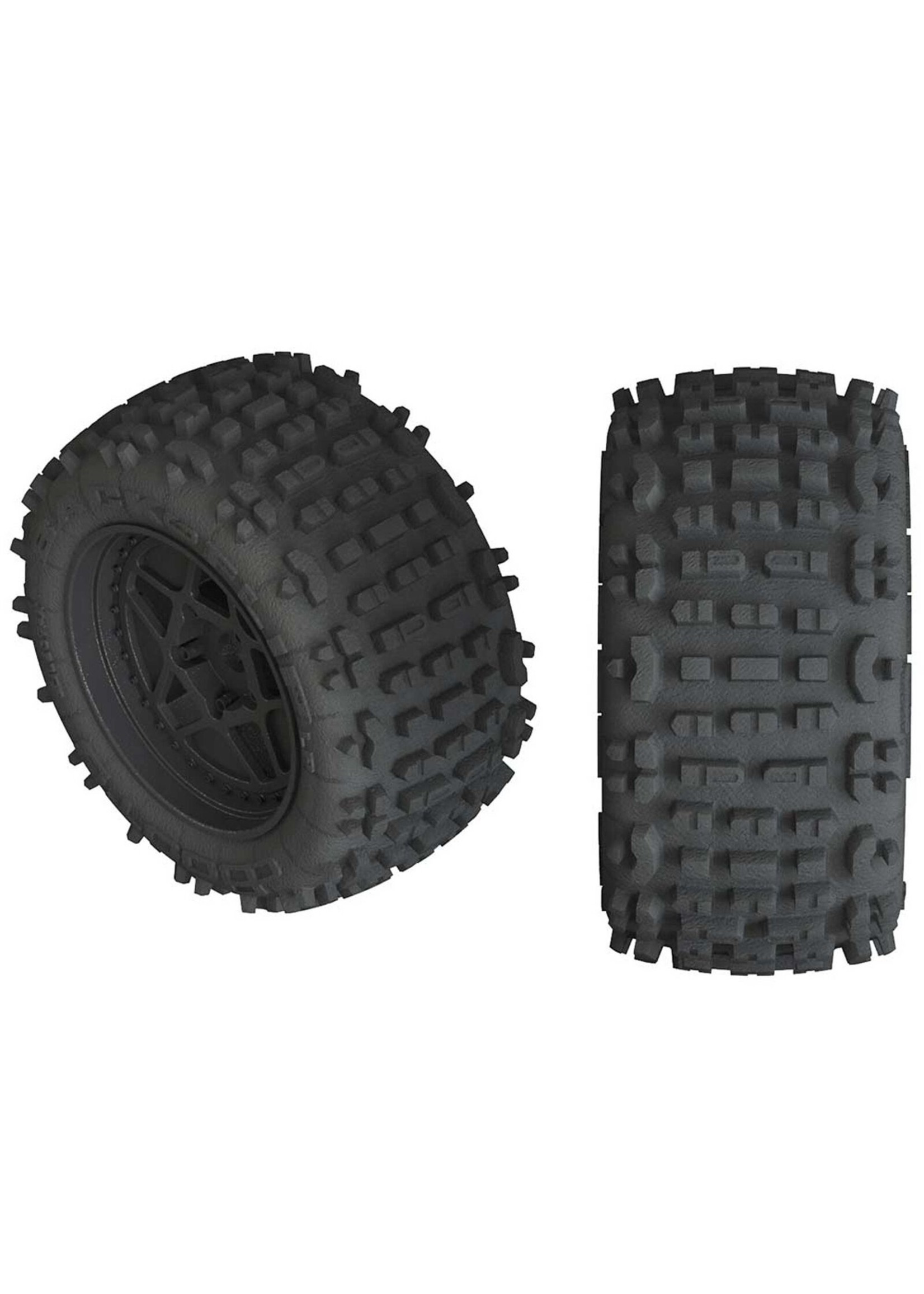 Arrma ARA550050  - Backflip 4S Tire 3.8, Glued - Black
