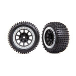Traxxas 2470G - Alias Rear 2.2" Tires & Wheels - Satin Chrome/Gray