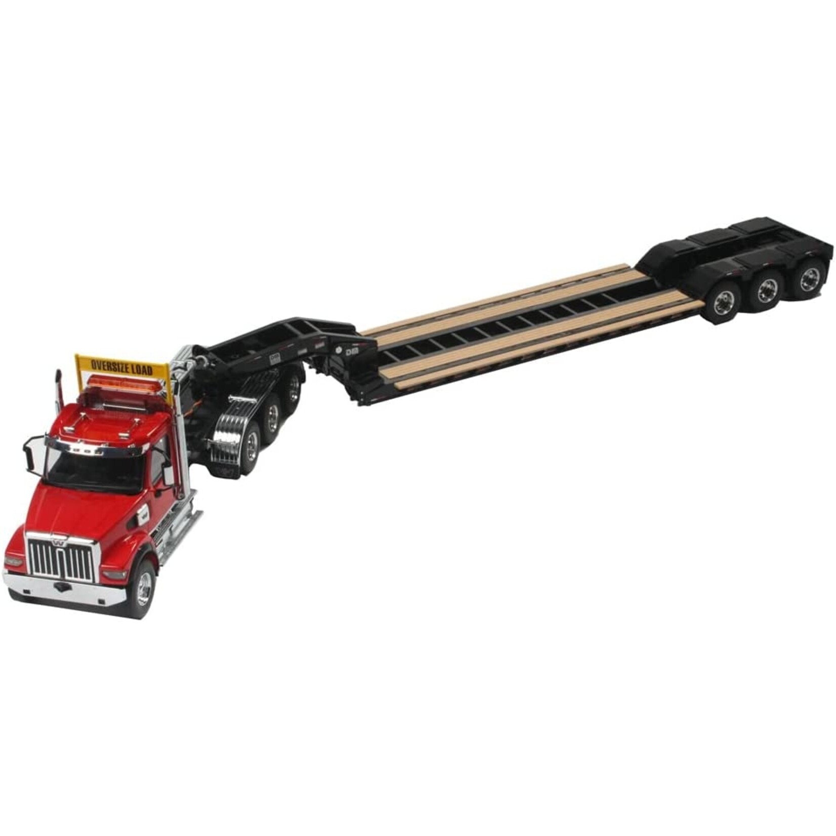 Diecast Masters DCM 27010 1/16 Western Star 49X SFFA Tridem Heavy-Haul Tractor w/ Lowboy Trailer