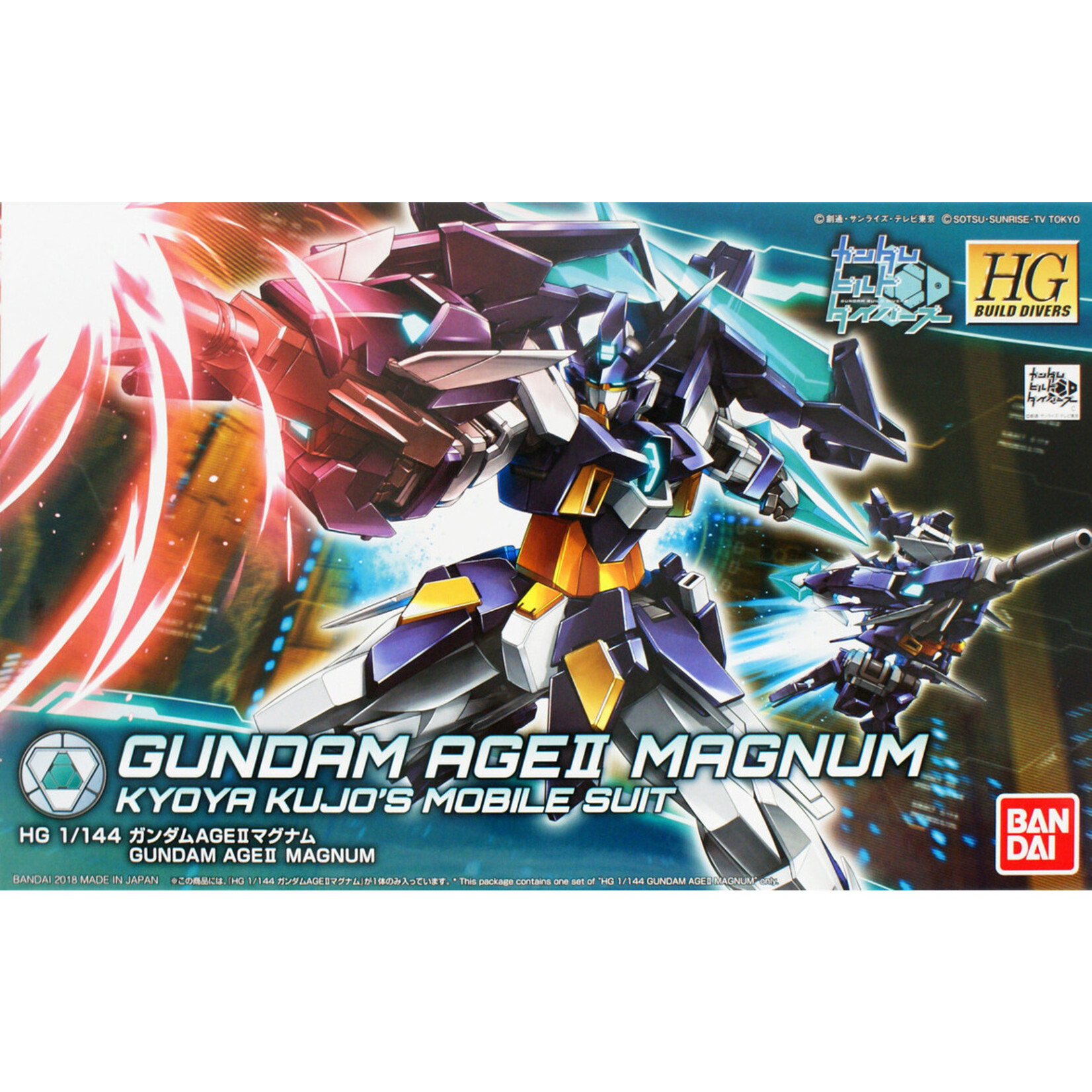 Bandai - HG 1/144 #01 "Build Divers" Gundam Age II Magnum