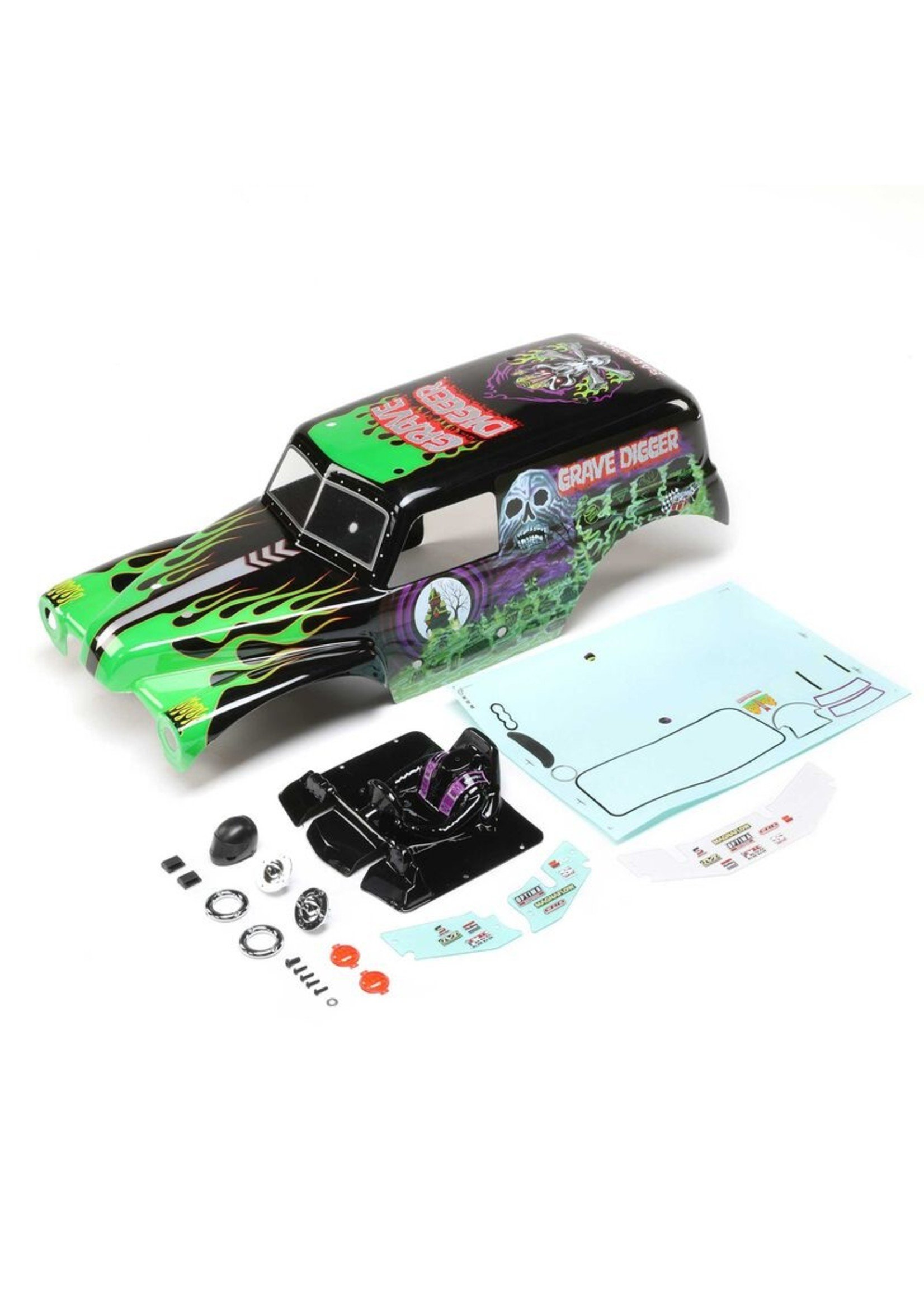 Losi LOS240013 - Body Set, Painted Grave Digger: LMT