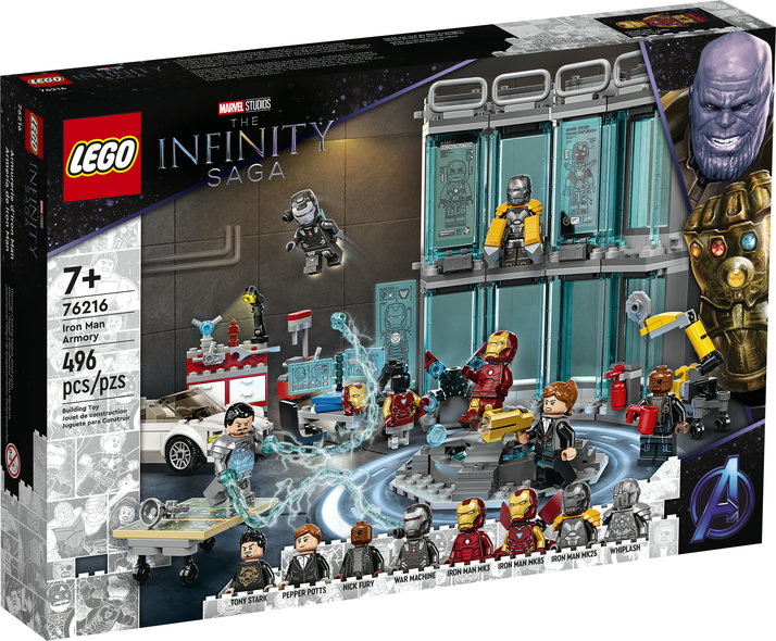 アイロンマン LEGO Marvel 76216 - Iron Man Armory - Hub Hobby