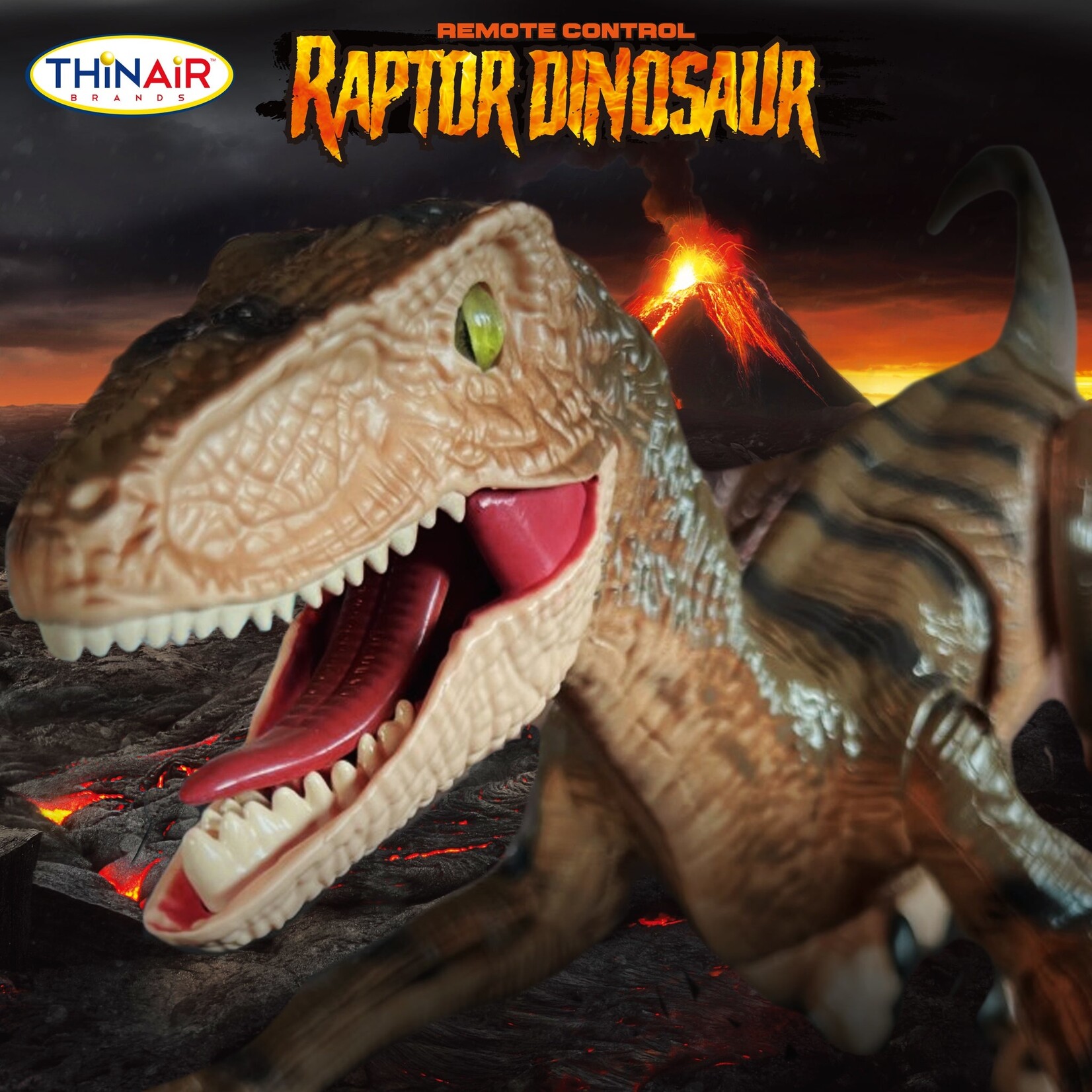 Thin Air R/C Dinosaur - Remote Control Raptor With Sound & Light