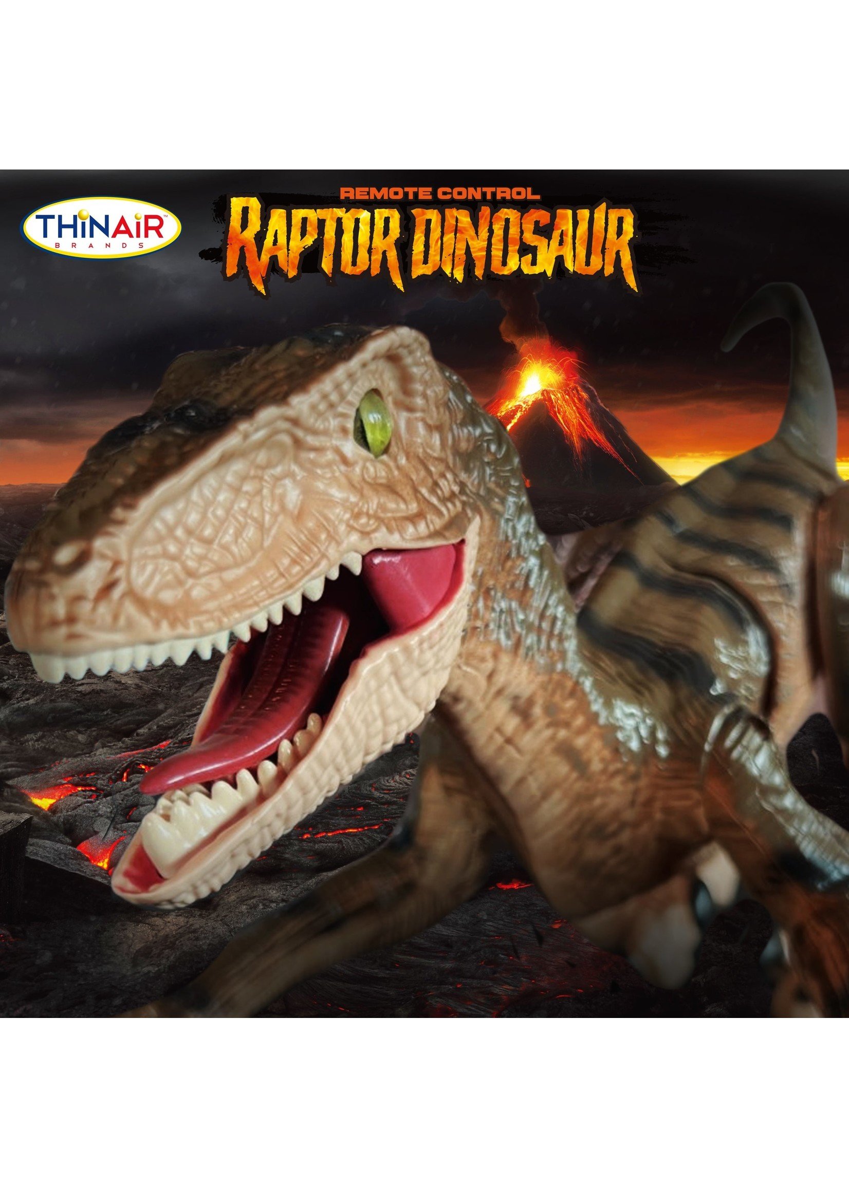 Thin Air R/C Dinosaur - Remote Control Raptor With Sound & Light