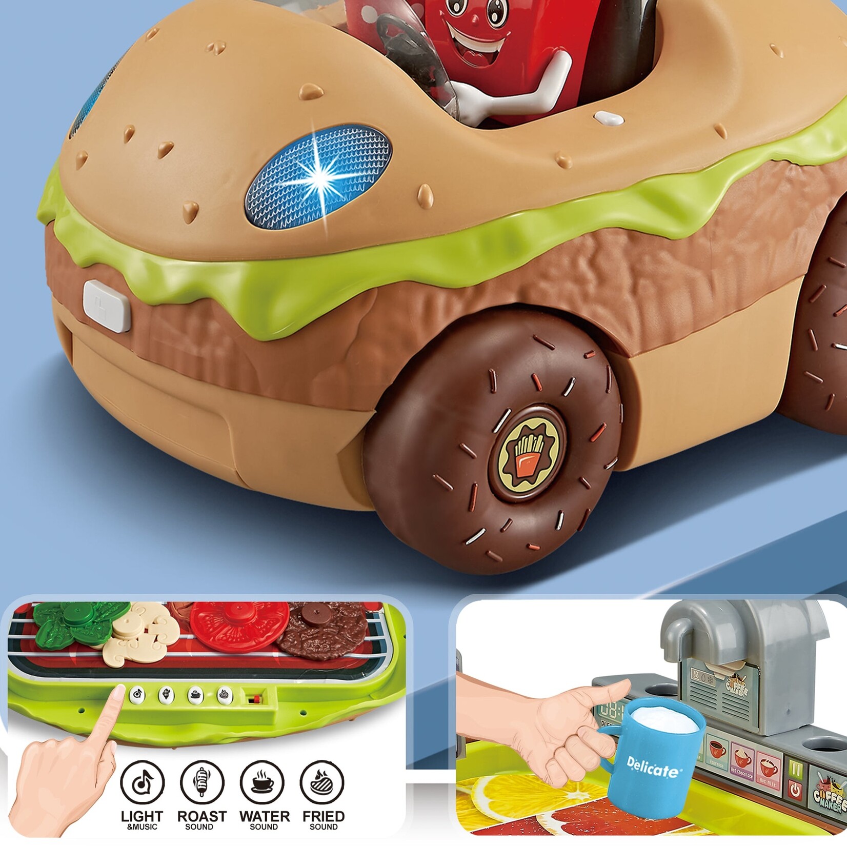 Thin Air 3 in 1 Kitchen Playset - Burger Car Food Truck