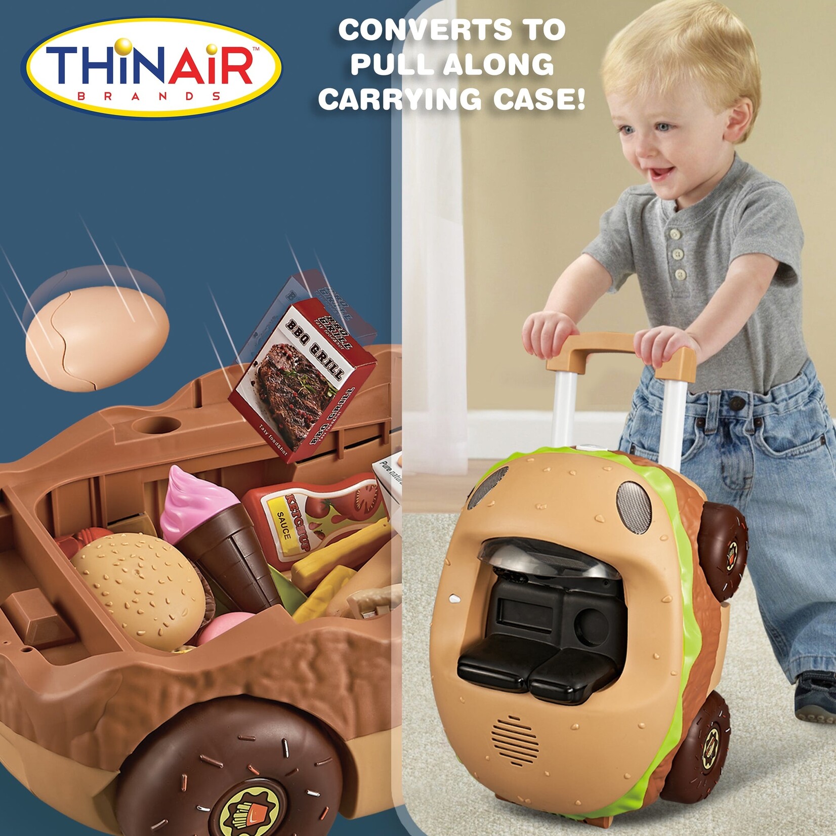 Thin Air 3 in 1 Kitchen Playset - Burger Car Food Truck