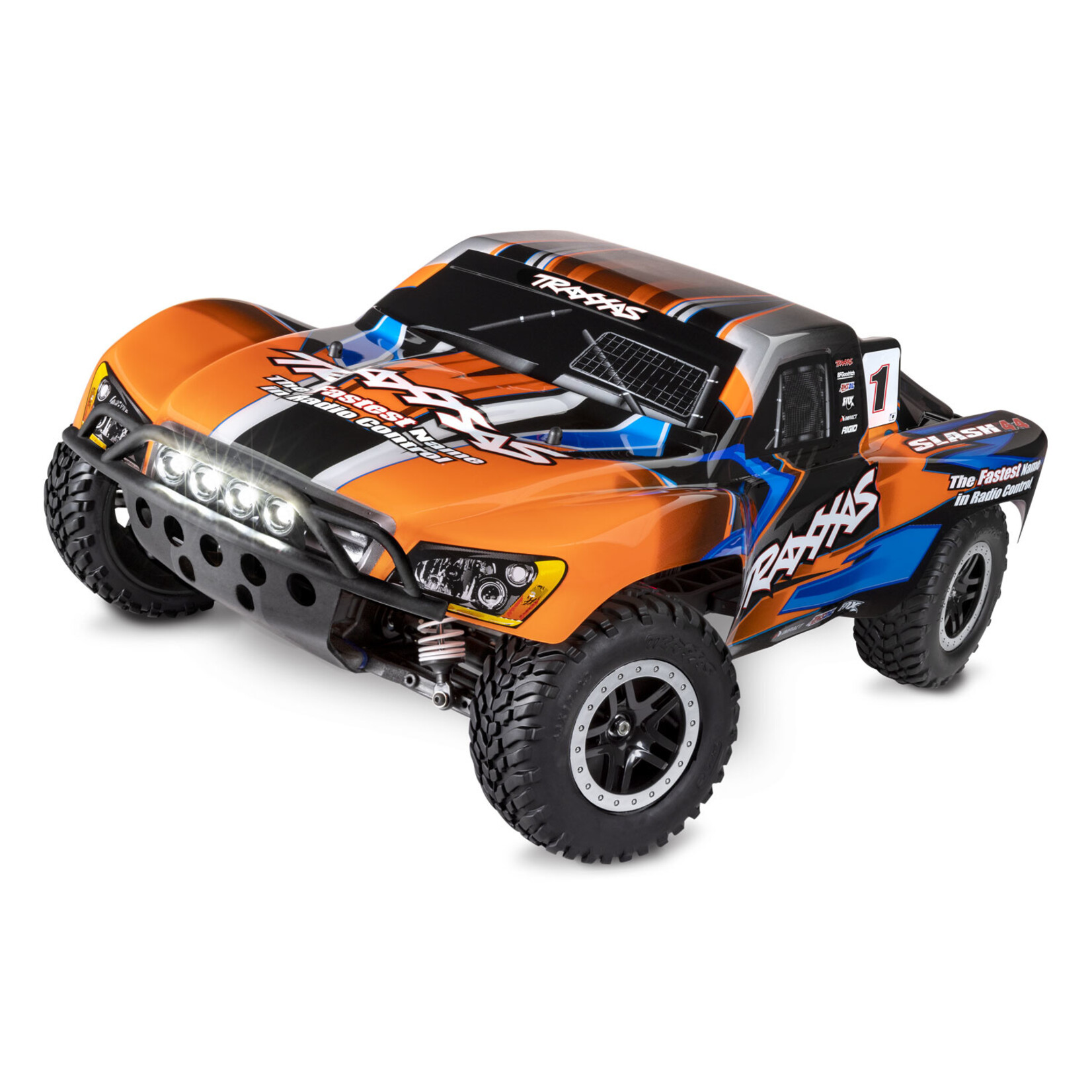 Traxxas 1/10 Slash 4X4 RTR Brushed SCT with LED Lights - Orange